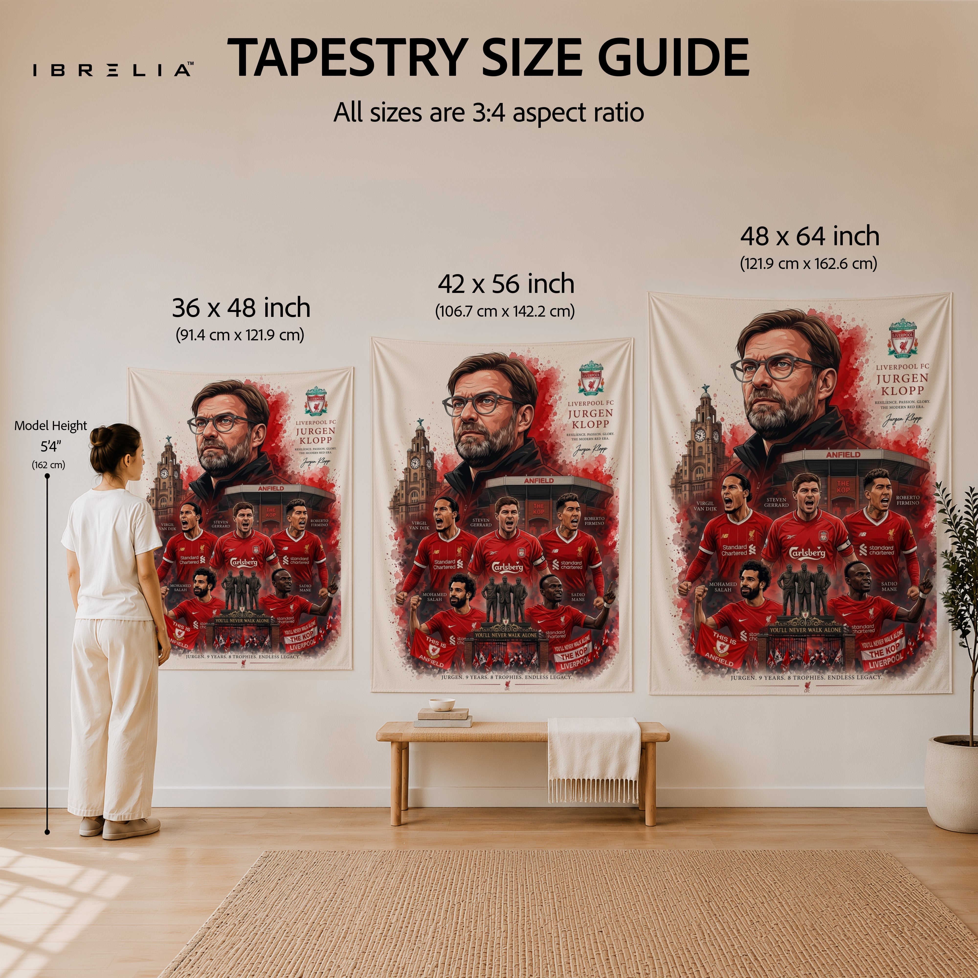 Jürgen Klopp Liverpool Legend Wall Tapestry | Premium Heavyweight Jute Fabric Wall Hanging