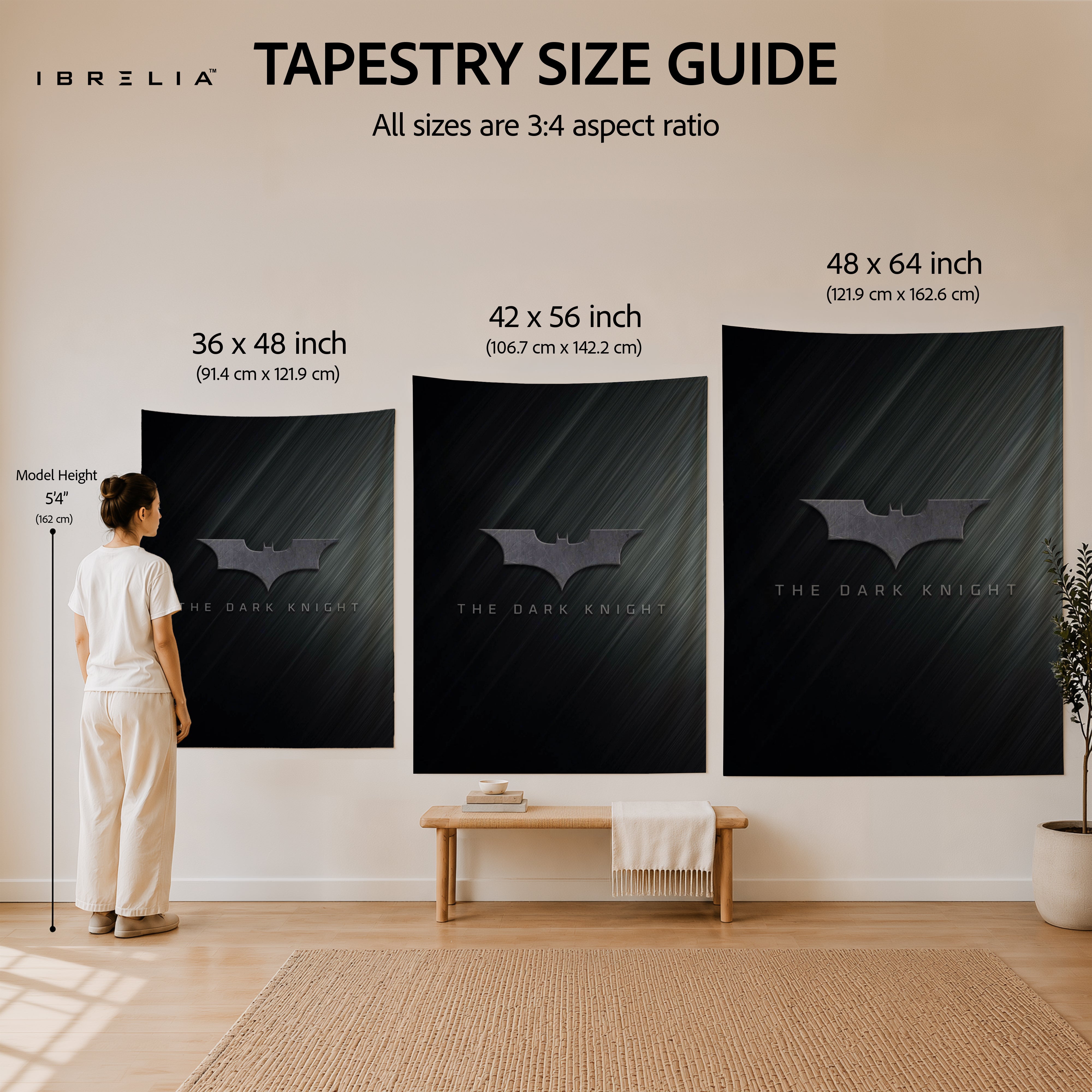 The Dark Knight Batman Logo Wall Tapestry – Premium Movie Wall Hanging & Home Decor in Pakistan