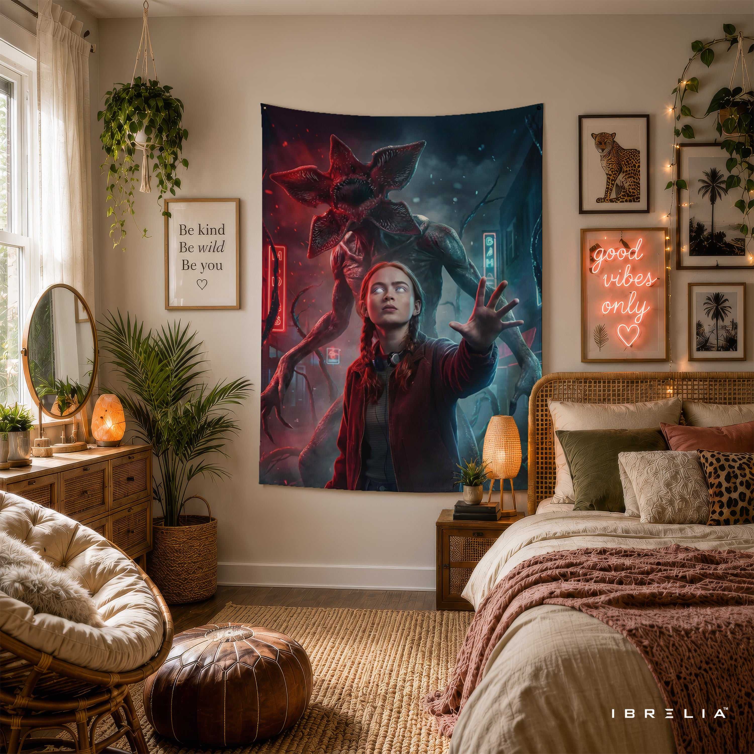 Stranger Things Demogorgon Wall Tapestry – Eleven vs Demogorgon Wall Hanging