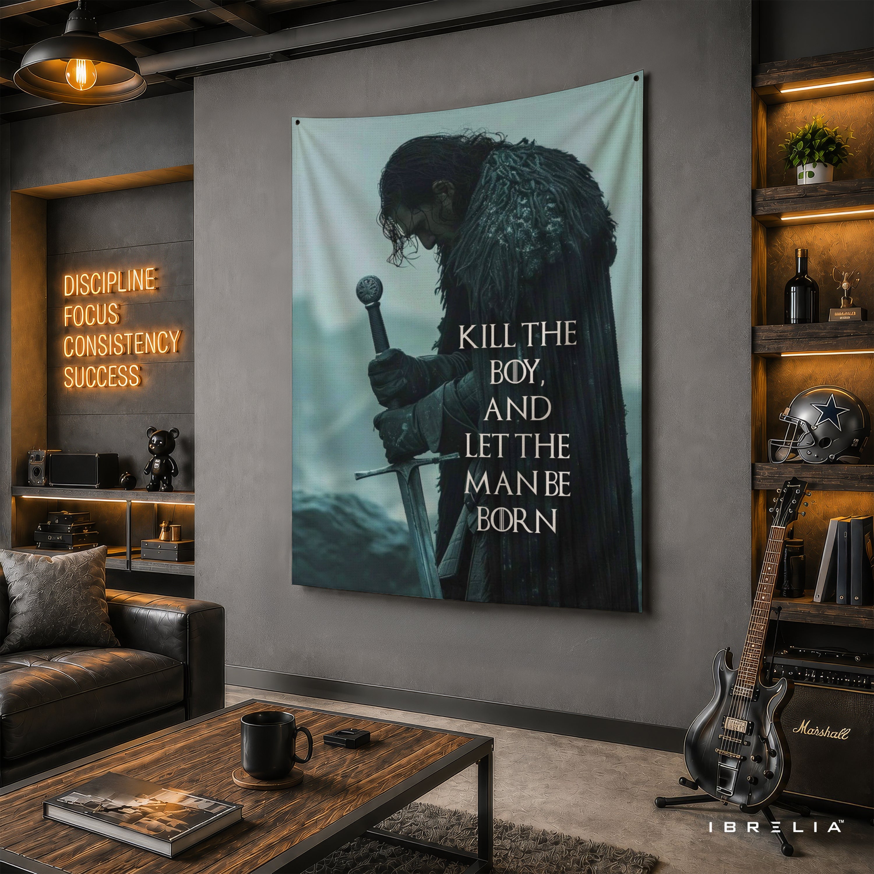 Kill the Boy Quote Game of Thrones Wall Tapestry | Premium Heavyweight Jute Fabric Wall Hanging