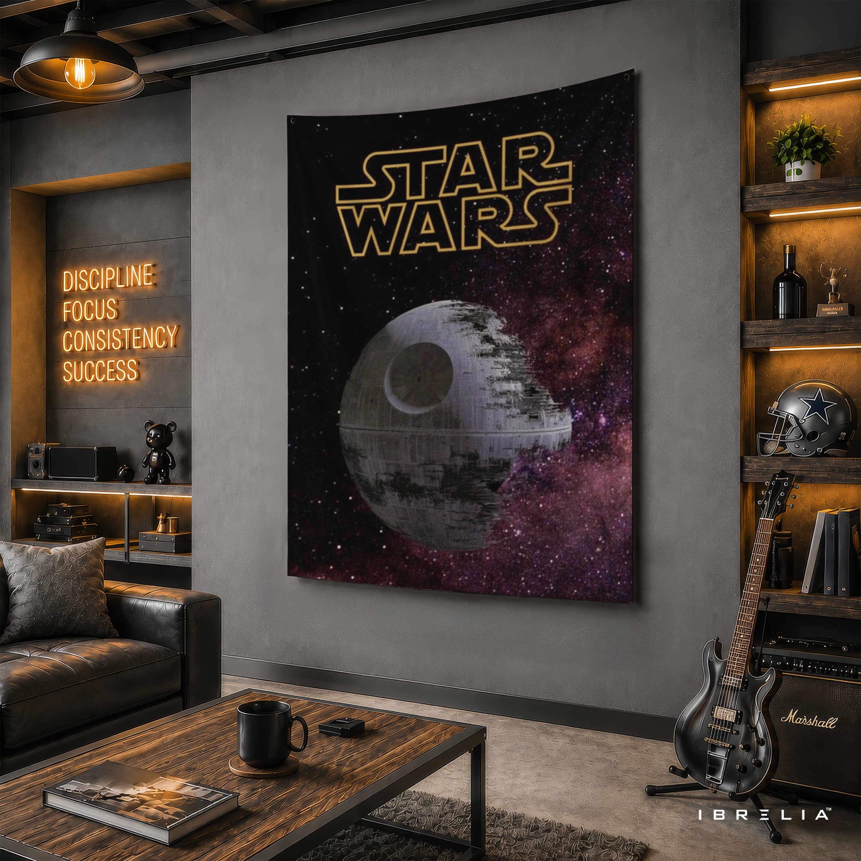 Star Wars Death Star Galaxy Wall Tapestry – Space Sci-Fi Movie Inspired Wall Hanging