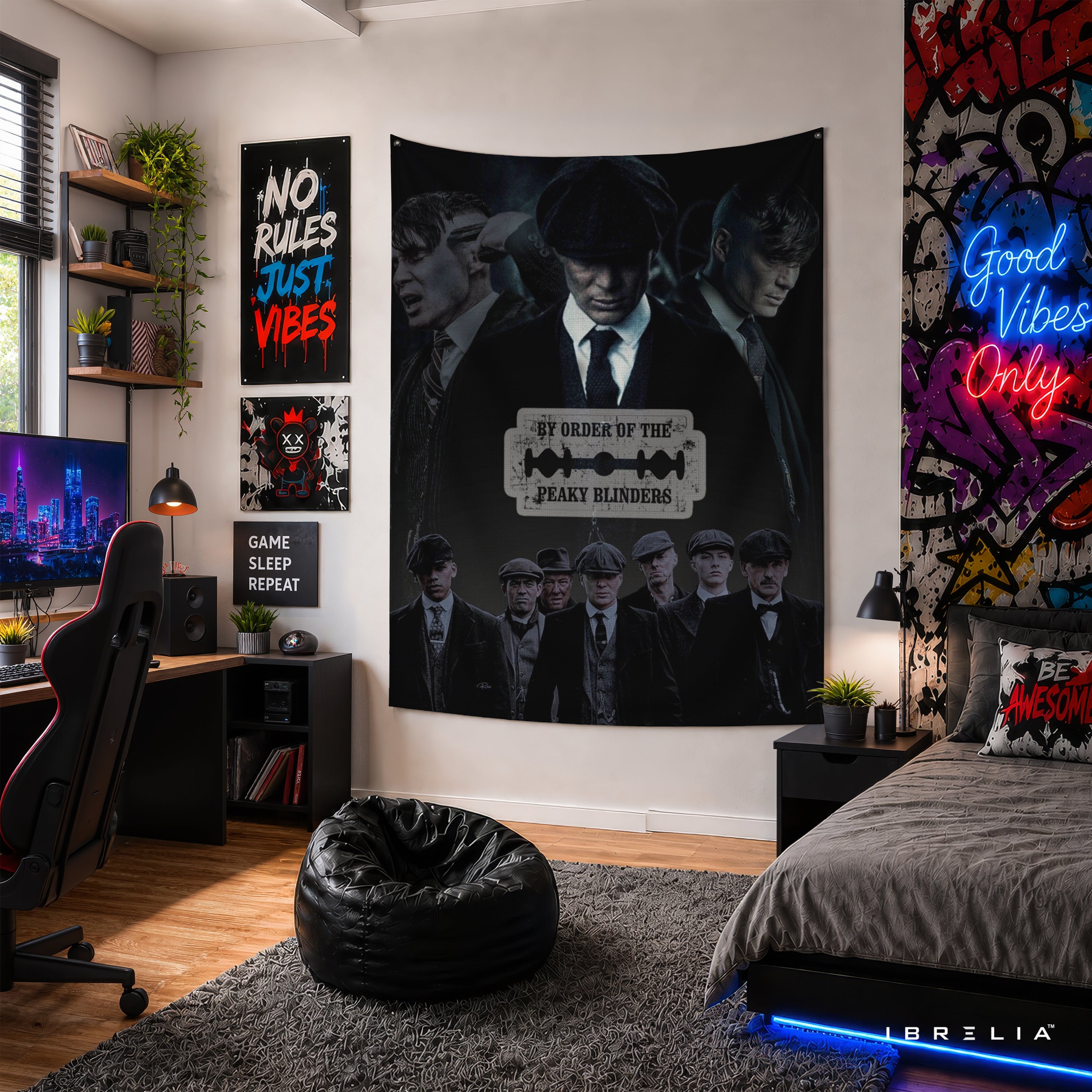 By Order of the Peaky Blinders Wall Tapestry | Premium Heavyweight Jute Fabric Wall Hanging