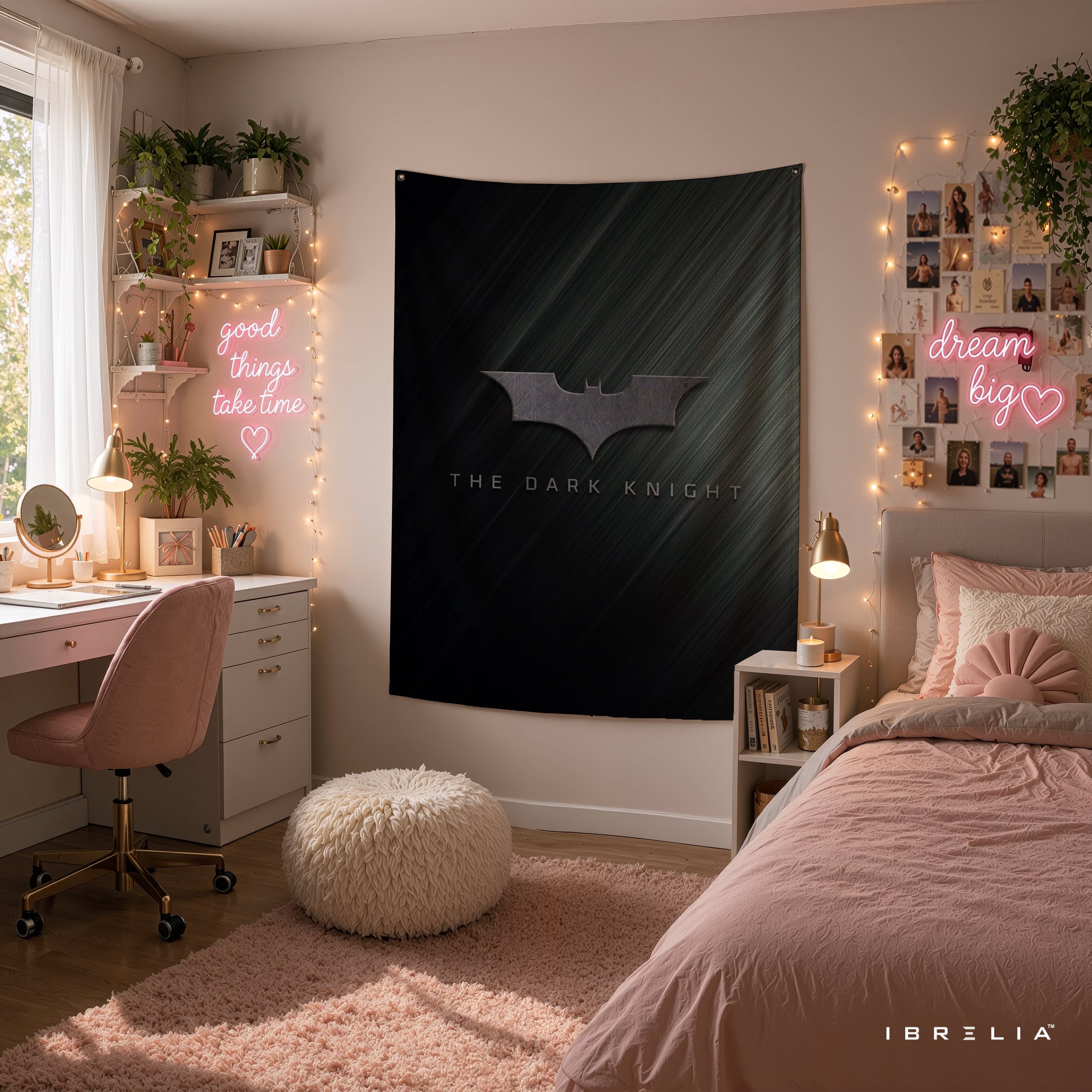 The Dark Knight Batman Logo Wall Tapestry – Premium Movie Wall Hanging & Home Decor in Pakistan