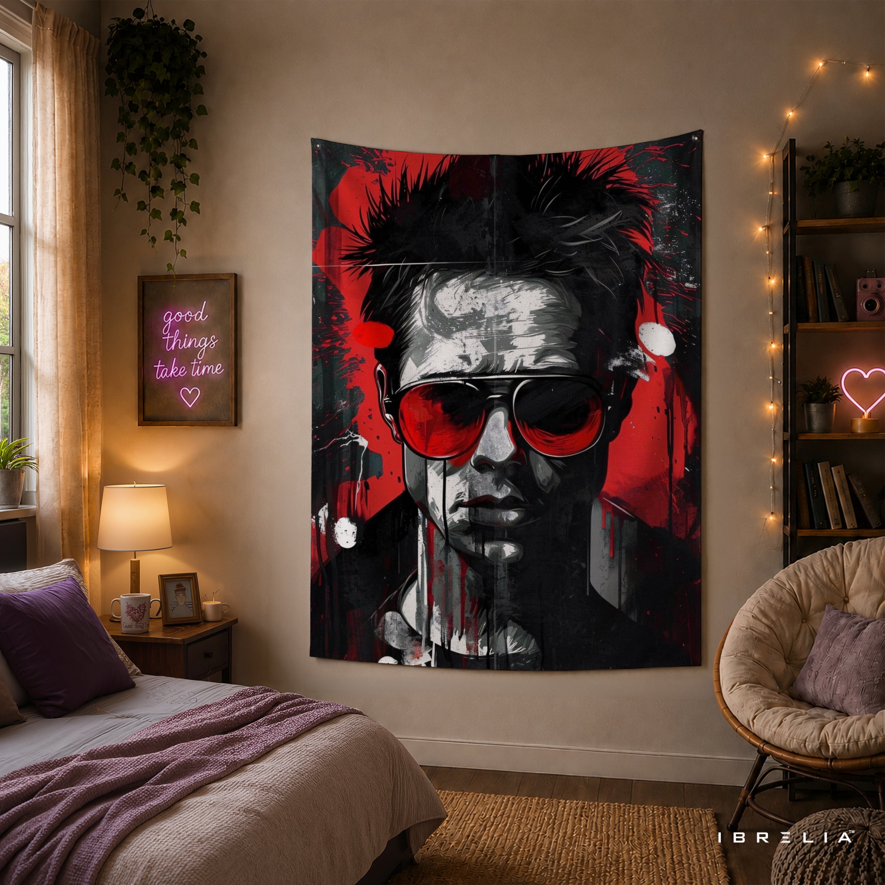 Fight Club Tyler Durden Pop Art Wall Tapestry – Modern Cult Movie Wall Hanging