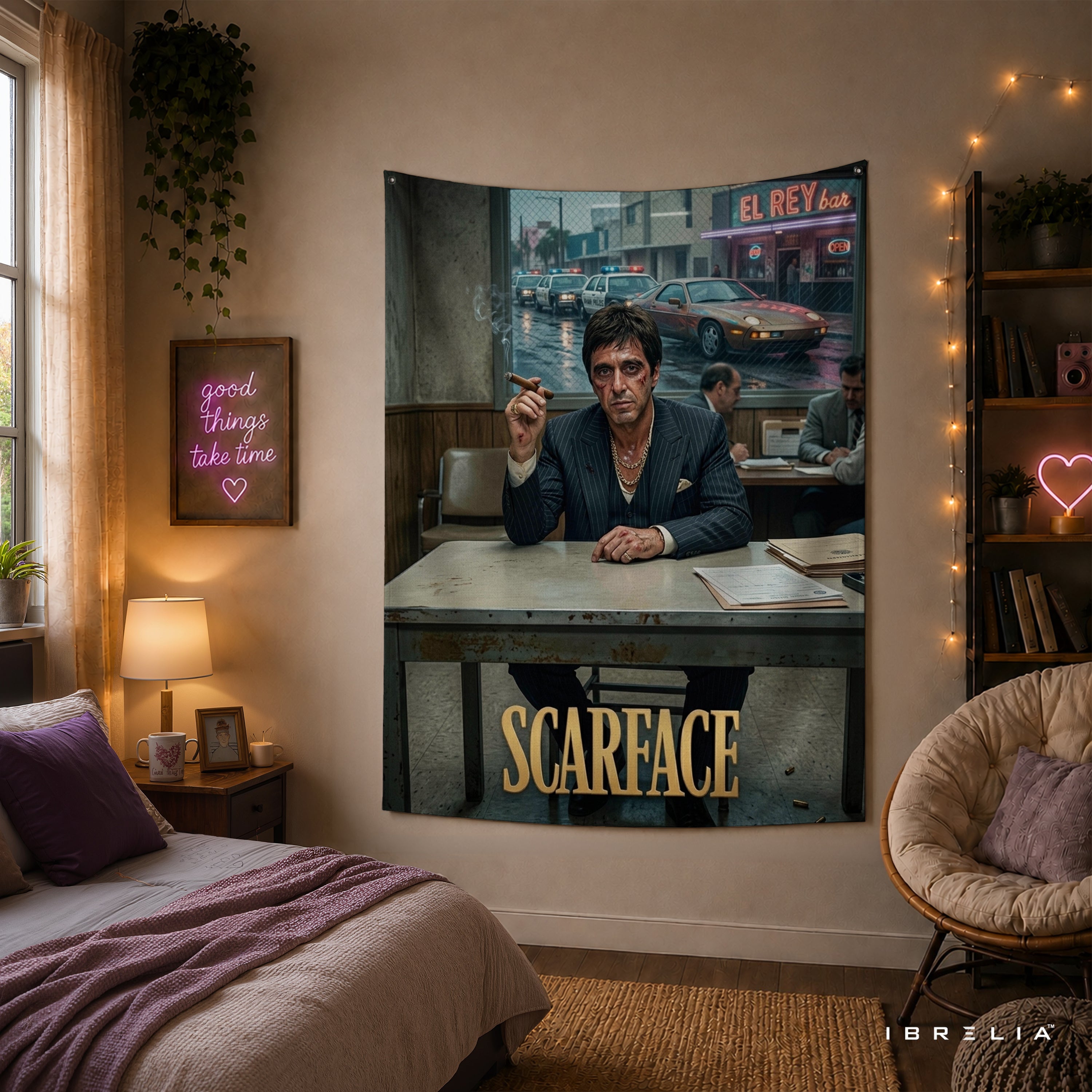 Scarface Tony Montana Wall Tapestry – Premium Movie Wall Hanging & Home Decor in Pakistan