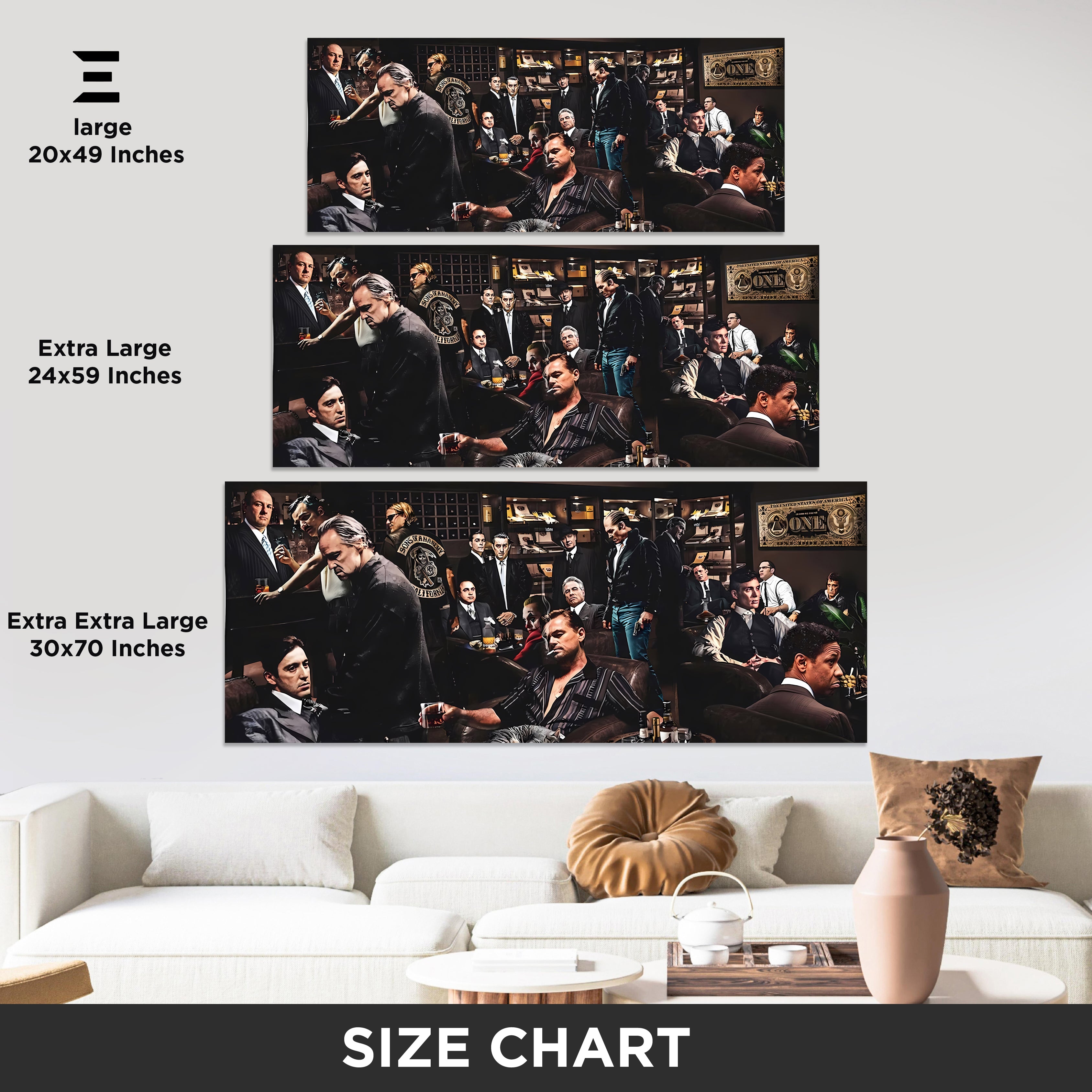 Ultra Wide Wall Art – Mafia Legends Lounge Edition | IBRELIA™