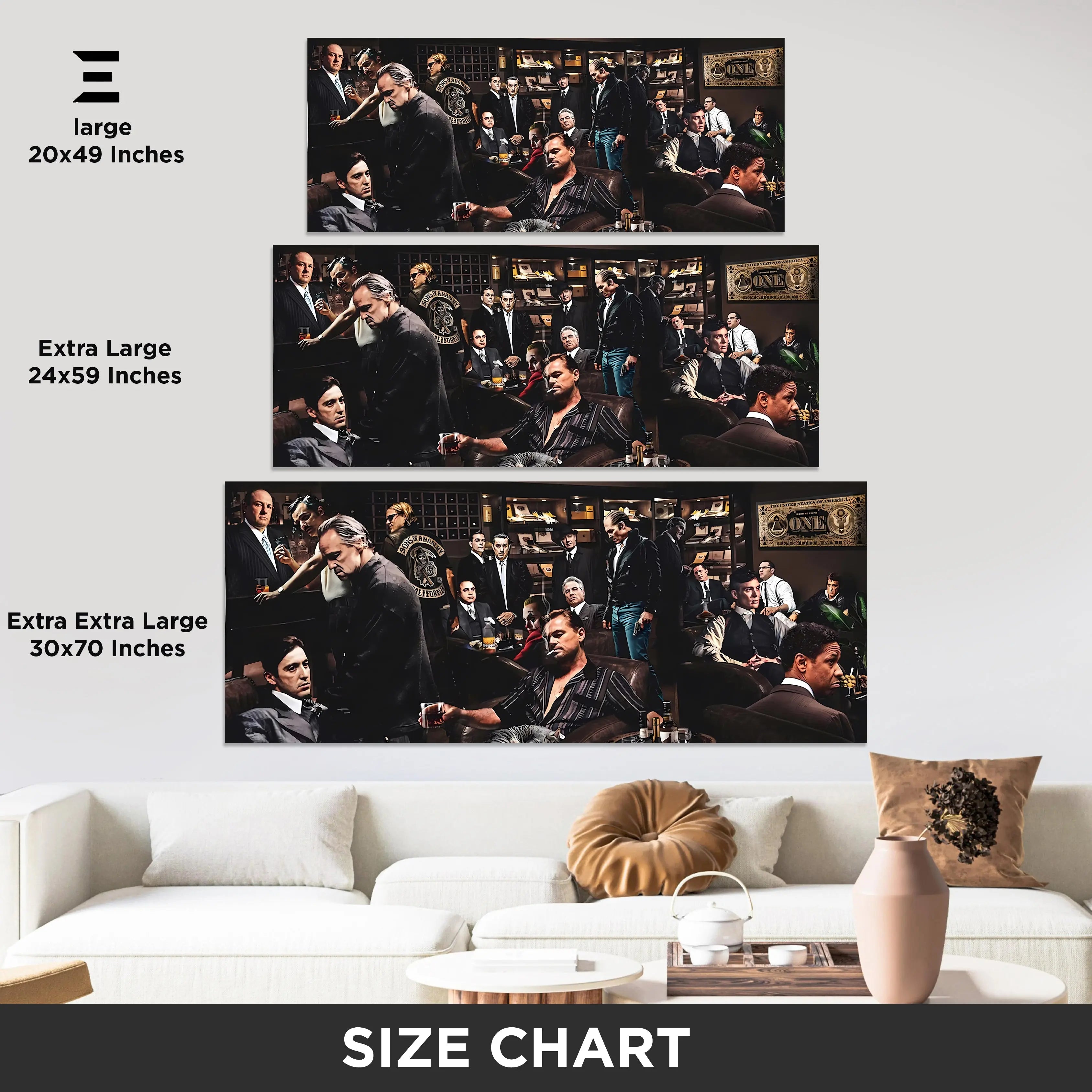 Ultra Wide Wall Art – Mafia Legends Lounge Edition | IBRELIA™ IBRELIA