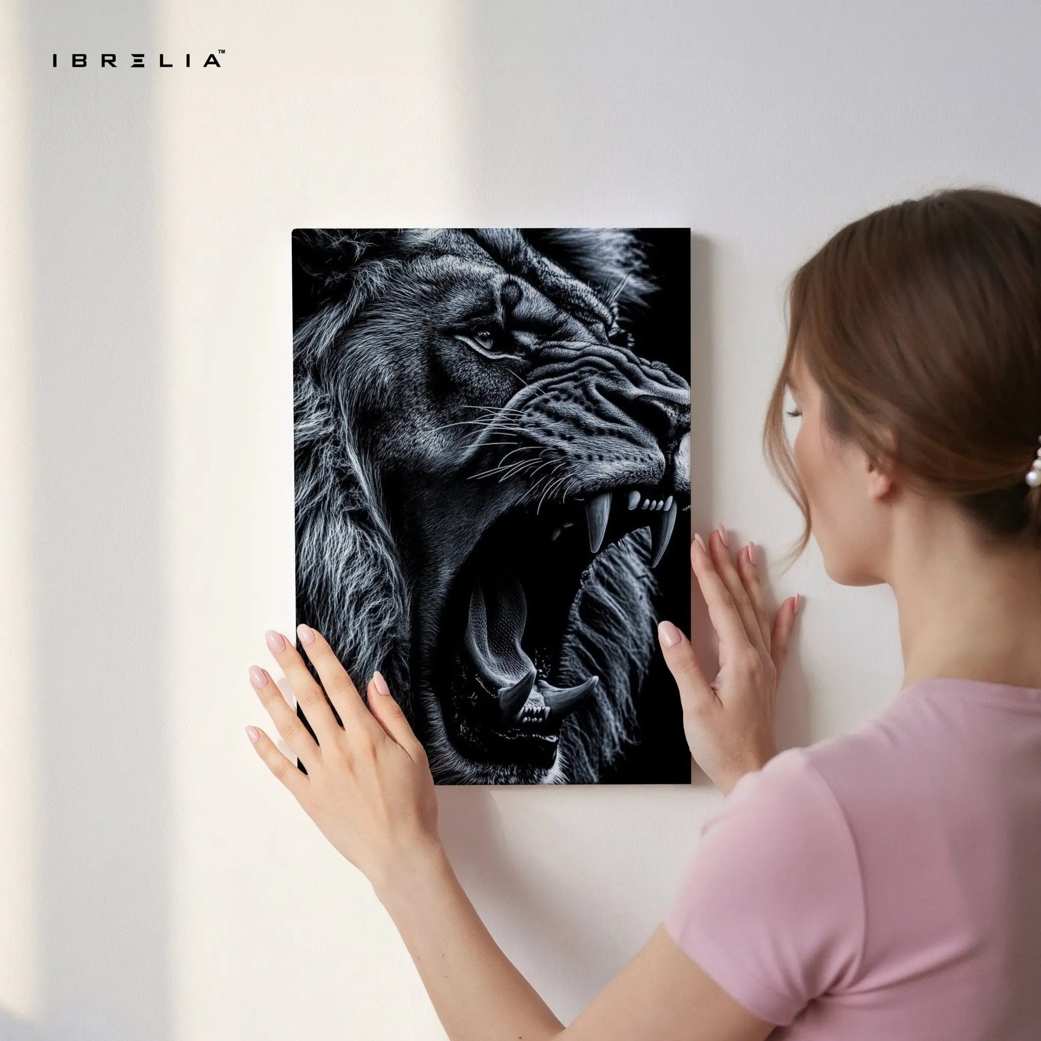 Roaring Lion Wall Frame | 4K Ultra Wrap Frame Wall Art in Pakistan | IBRELIA™ - IBRELIA