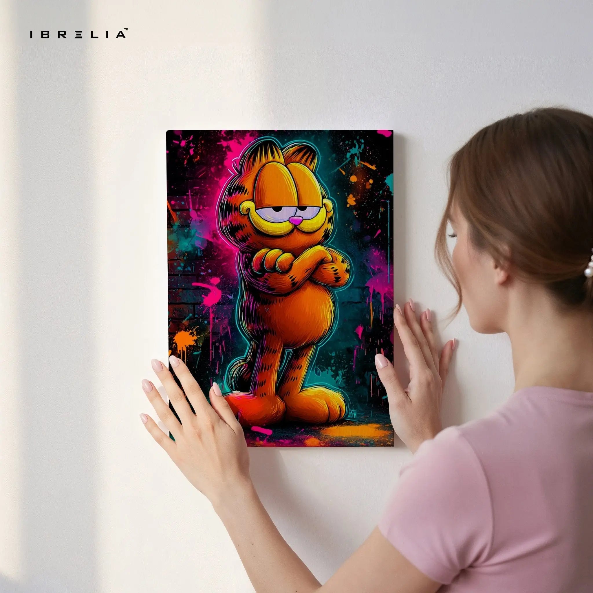 Graffiti Garfield Wall Frame | 4K Ultra Wrap Frame Wall Art in Pakistan | IBRELIA™ - IBRELIA