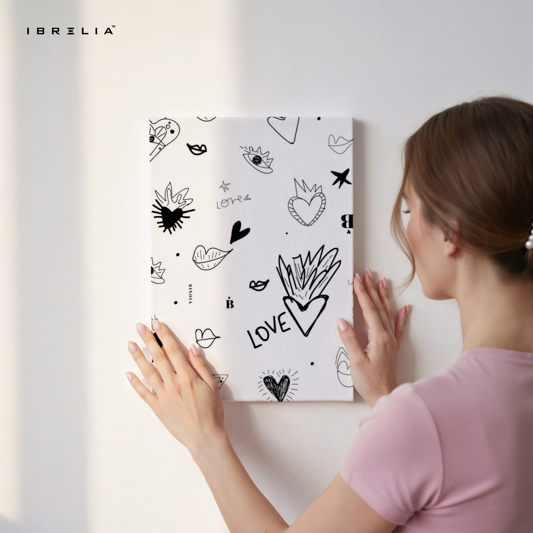 Minimal Love Sketch Wall Frame | 4K Ultra Wrap Frame Wall Art in Pakistan | IBRELIA™ - IBRELIA