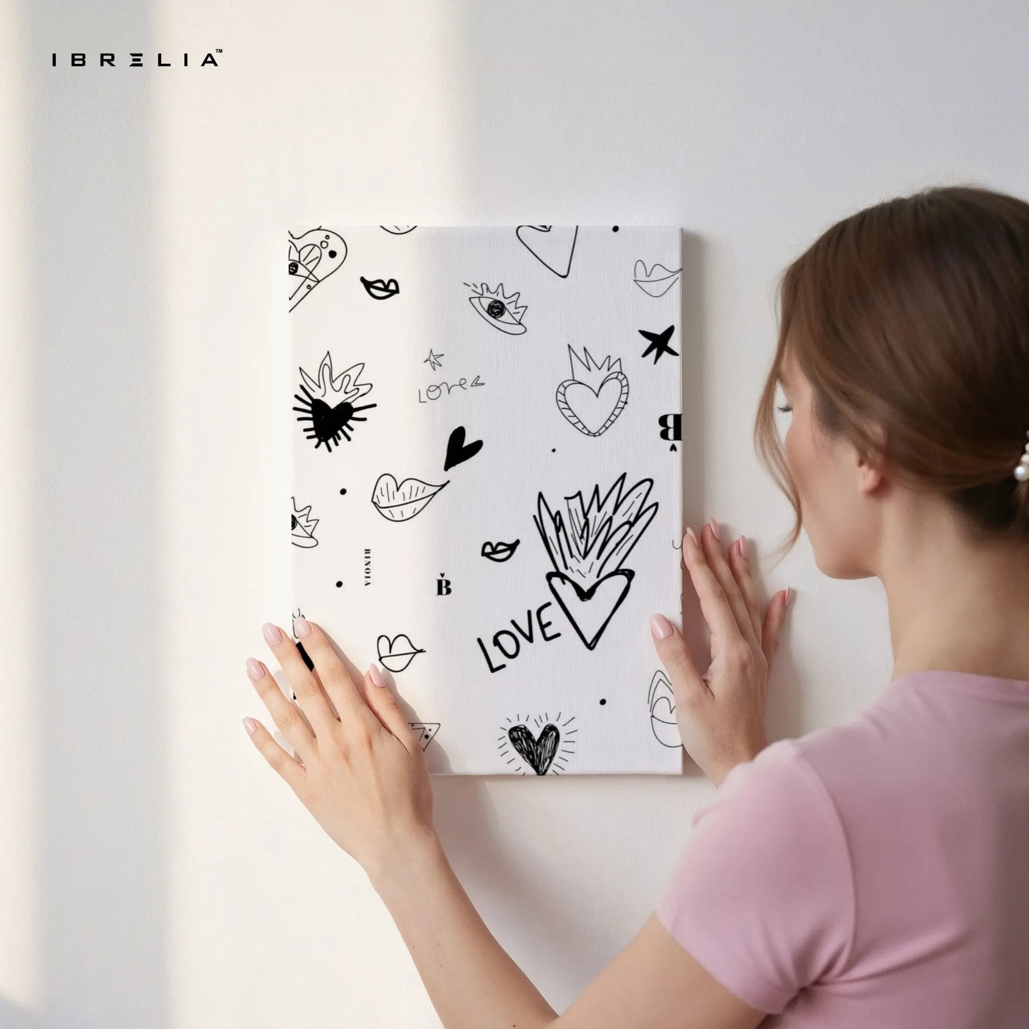 Minimal Love Sketch Wall Frame | 4K Ultra Wrap Frame Wall Art in Pakistan | IBRELIA™ - IBRELIA
