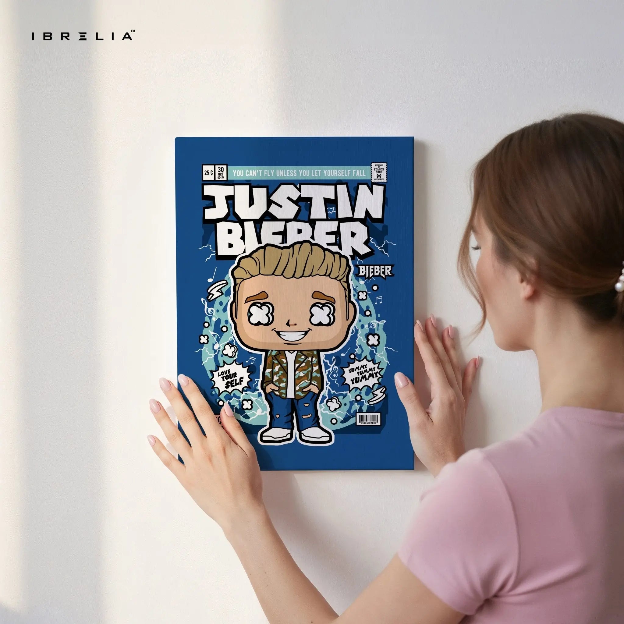 Justin Bieber Pop Art Comic Edition – 4K Ultra Wrap Frame Wall Art in Pakistan | IBRELIA™ - IBRELIA