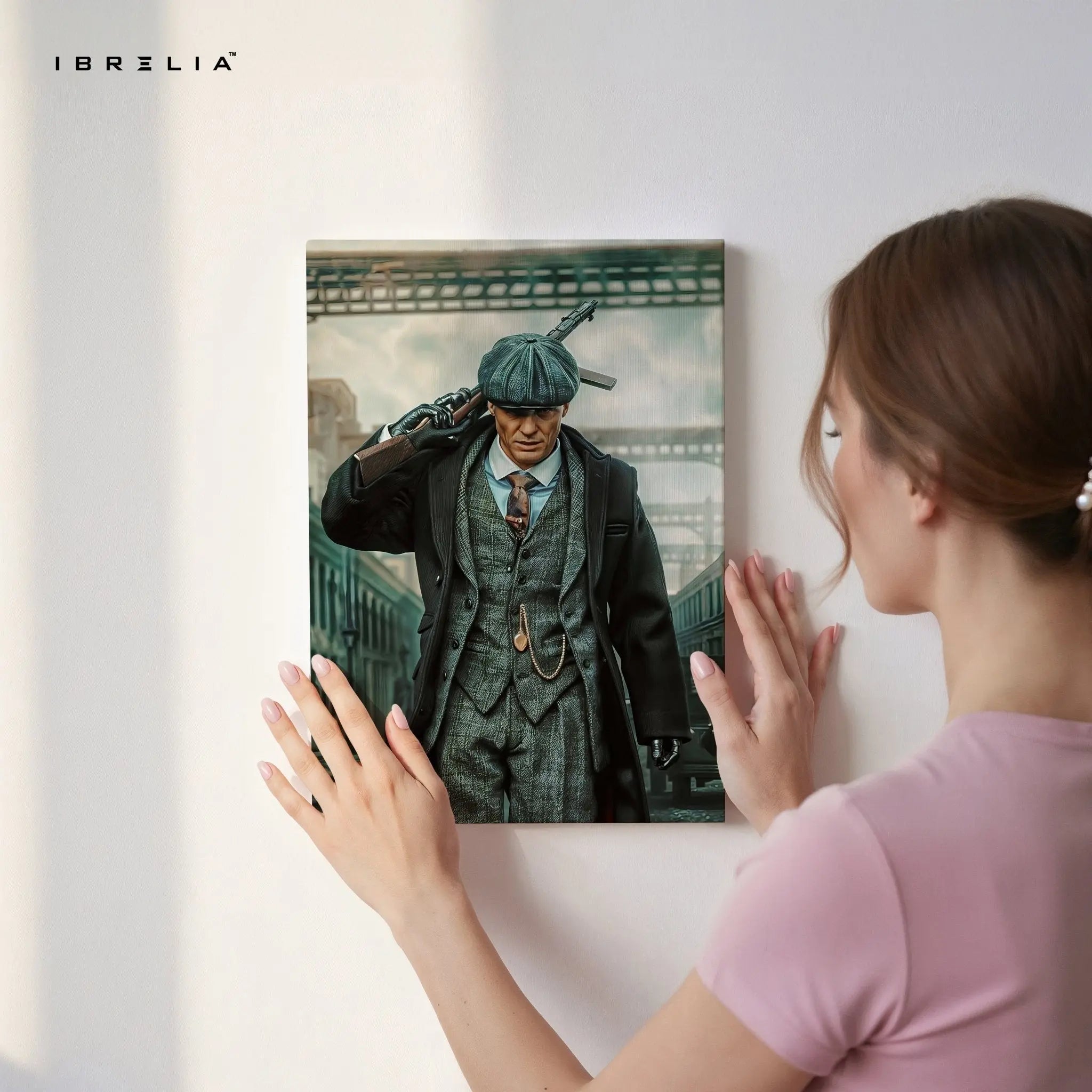 Thomas Shelby Peaky Blinders Gun Scene 4K Ultra Wrap Frame Wall Art in Pakistan | IBRELIA™ - IBRELIA