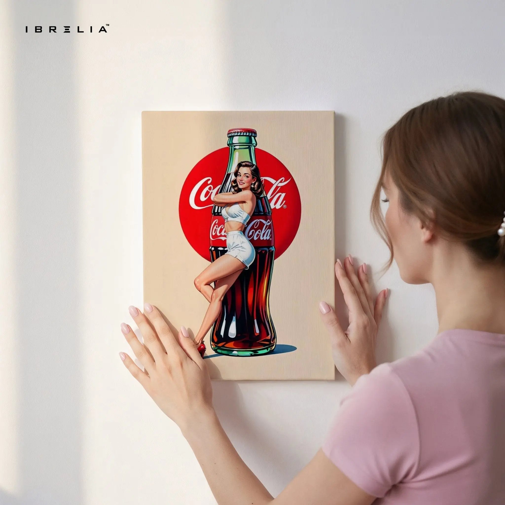 Coca - Cola Girl Wall Frame | 4K Ultra Wrap Frame Wall Art in Pakistan | IBRELIA™ - IBRELIA