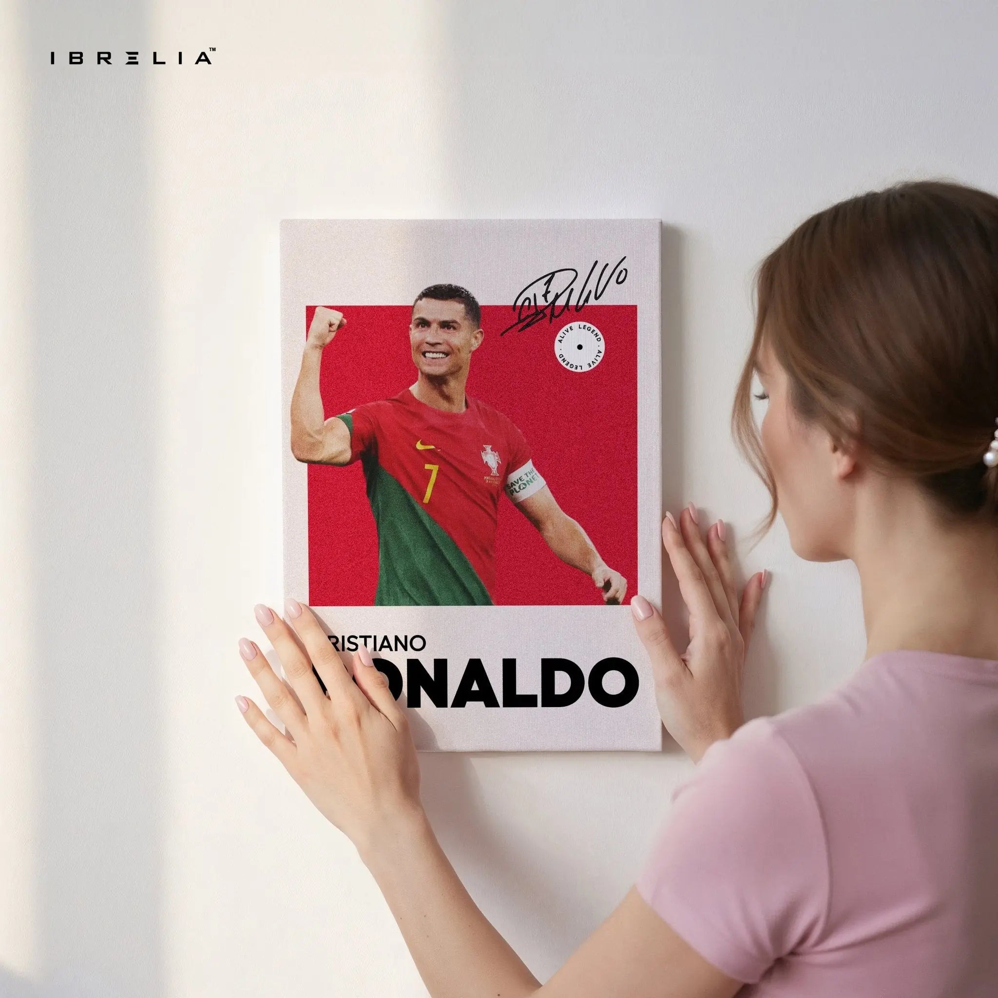 Cristiano Ronaldo Portugal Champion – 4K Ultra Wrap Frame Wall Art in Pakistan | IBRELIA™ - IBRELIA