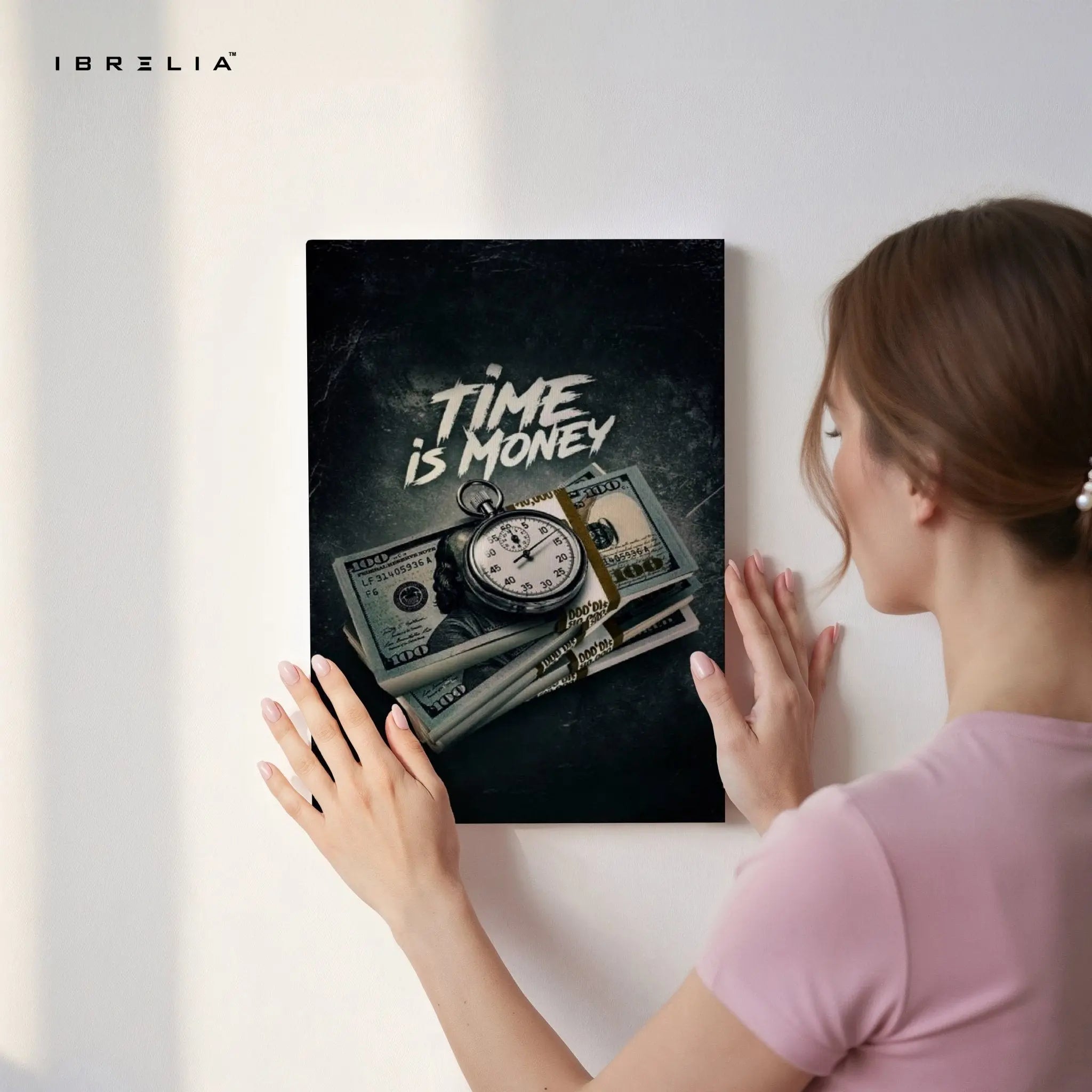 Time Is Money Wall Frame | 4K Ultra Wrap Frame Wall Art in Pakistan | IBRELIA™ - IBRELIA