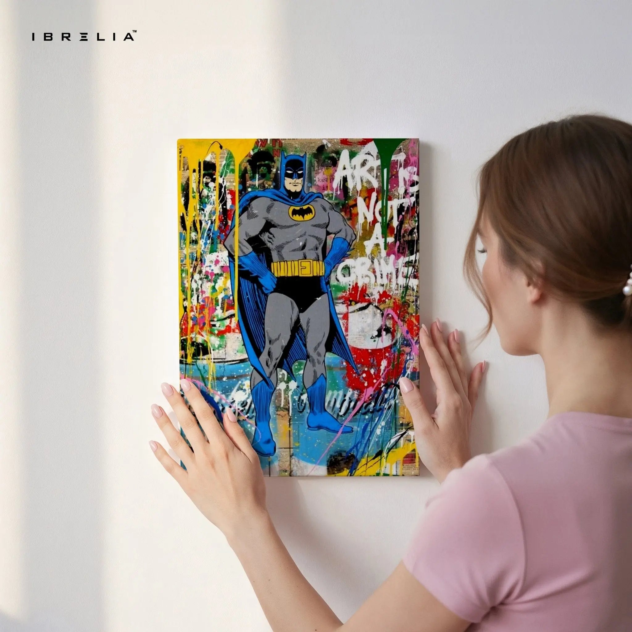 Batman Graffiti Wall Frame | 4K Ultra Wrap Frame Wall Art in Pakistan | IBRELIA™ - IBRELIA