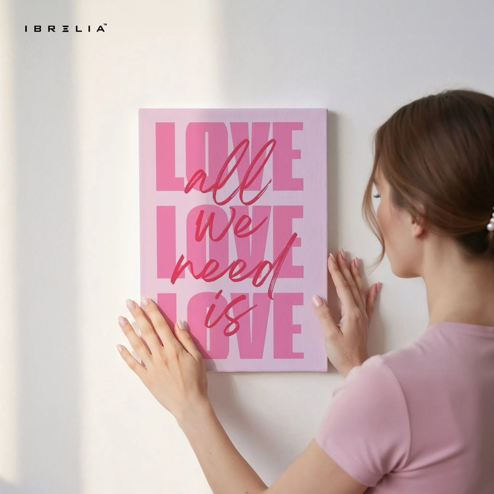 All We Need Is Love Wall Frame | 4K Ultra Wrap Frame Wall Art in Pakistan | IBRELIA™ - IBRELIA