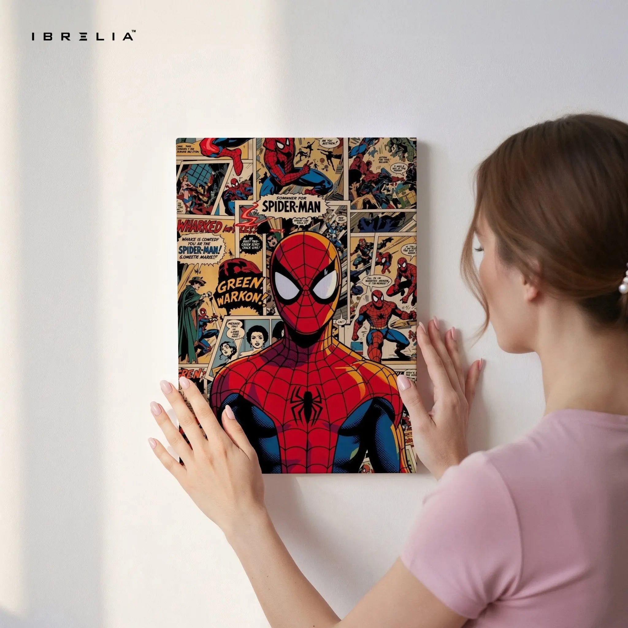 Spider - Man Classic Comic Wall Frame | 4K Ultra Wrap Frame Wall Art in Pakistan | IBRELIA™ - IBRELIA