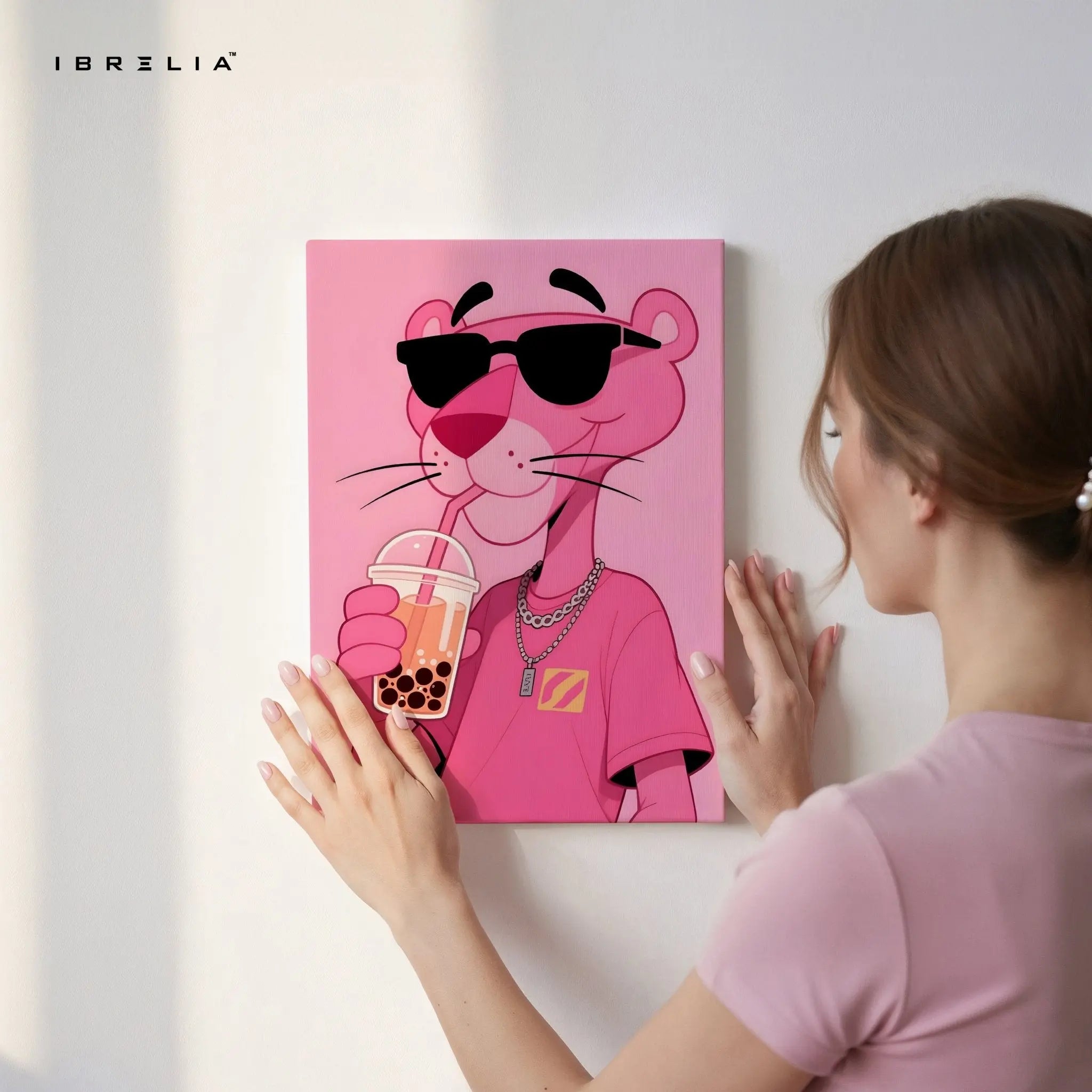 Pink Panther Boba Wall Frame | 4K Ultra Wrap Frame Wall Art in Pakistan | IBRELIA™ - IBRELIA
