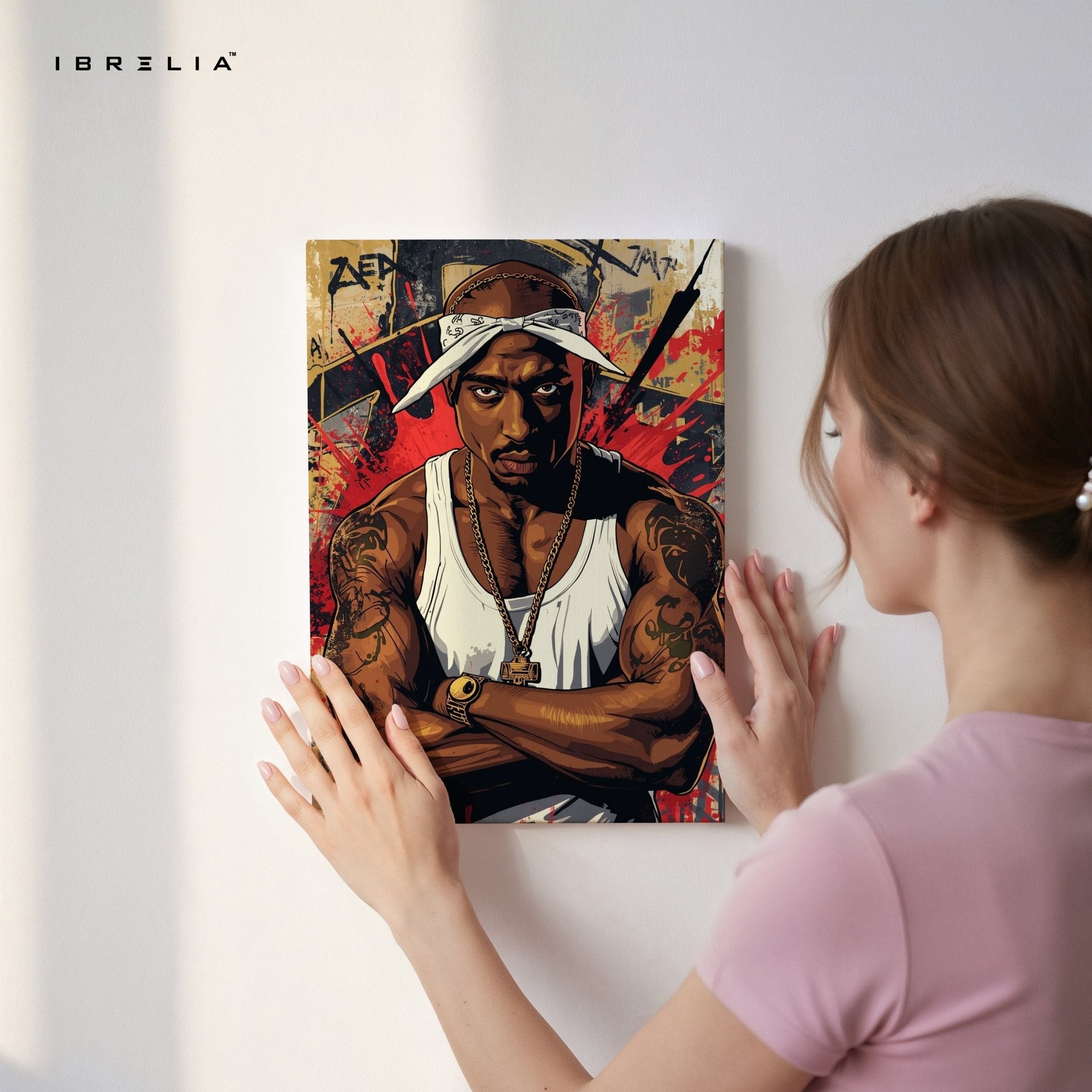 Tupac Shakur Wall Frame | 4K Ultra Wrap Frame Wall Art in Pakistan | IBRELIA™ - IBRELIA