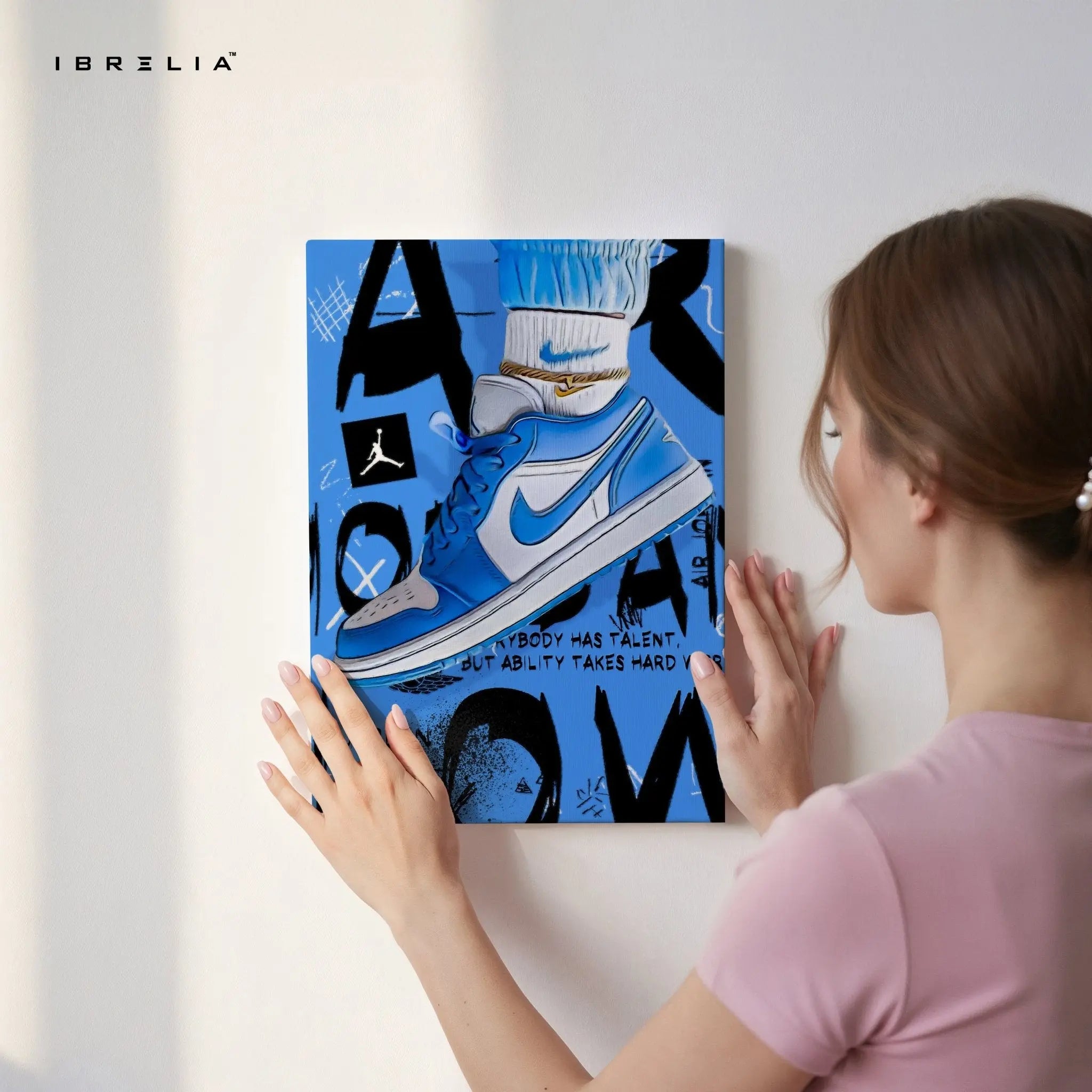 Air Jordan Blue Edition – 4K Ultra Wrap Frame Wall Art in Pakistan | IBRELIA™ - IBRELIA