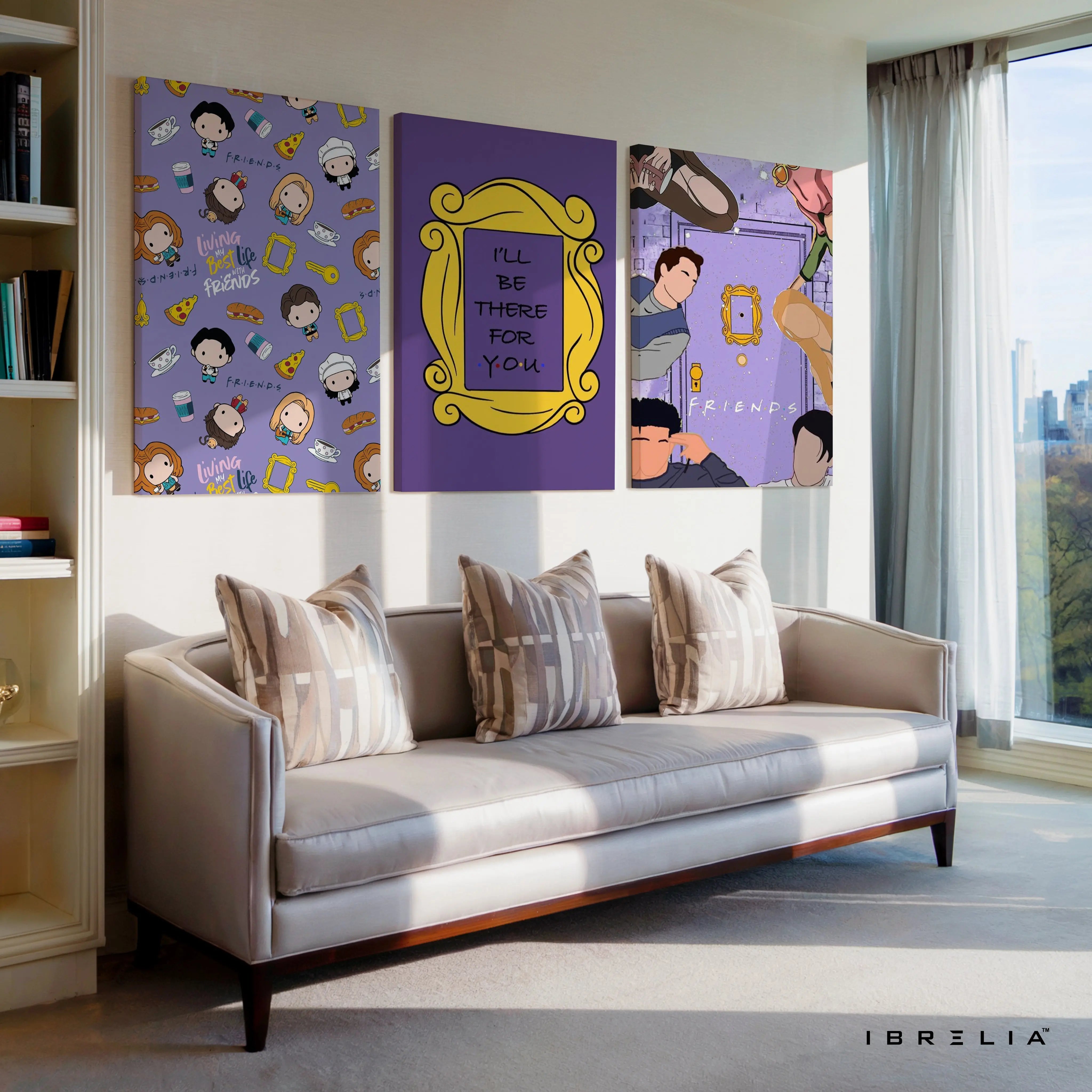 Friends TV Show Door Frame 3 Panel Wall Art In Pakistan IBRELIA friends-tv-show-door-frame-3-panel-wall-art-in-pakistan-ibrelia
