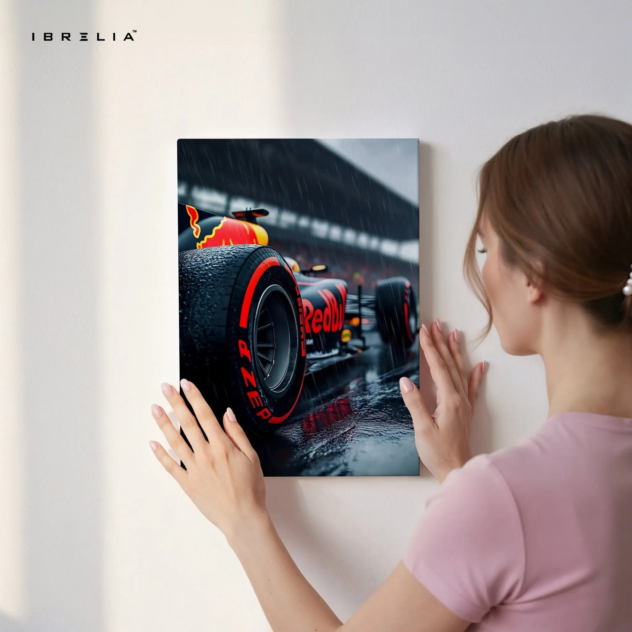 Red Bull F1 Rain Edition 4K Ultra Wrap Frame Wall Art in Pakistan | IBRELIA™ - IBRELIA