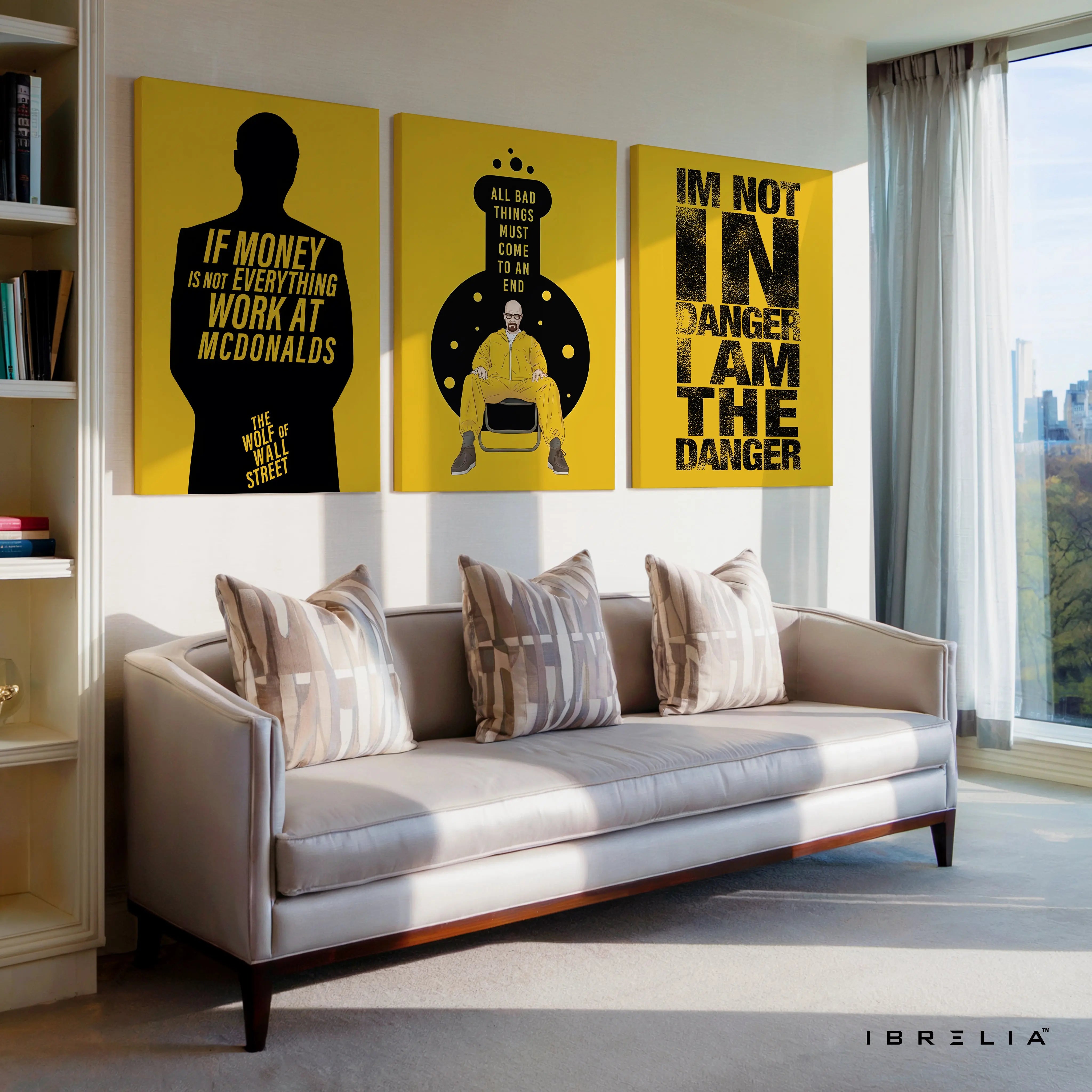 Breaking Bad Heisenberg Quote 3 Panel 4K Ultra HD Wall Art in Pakistan | IBRELIA™ IBRELIA