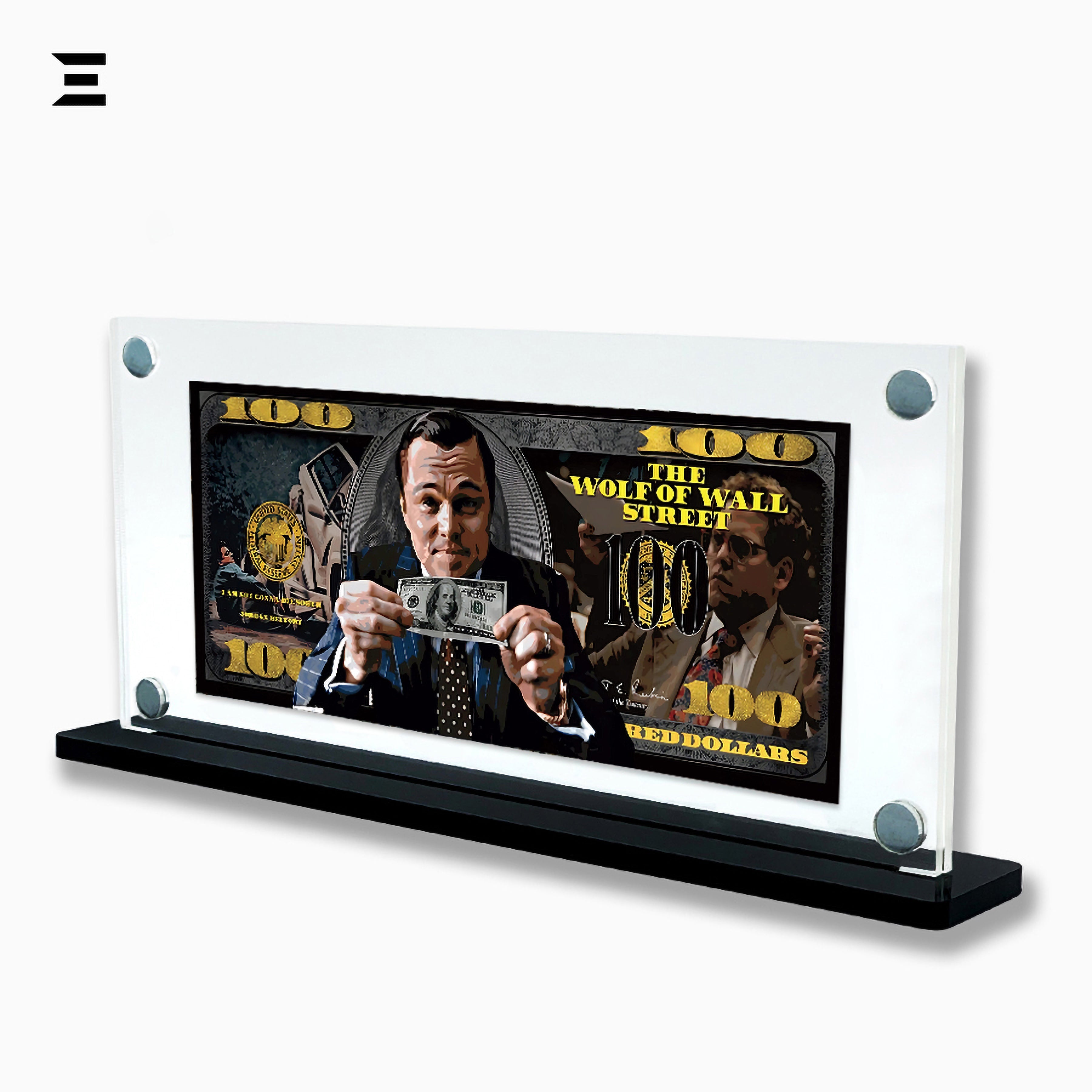 Premium Magnetic Acrylic Frame with Black Base – The Wolf of Wall Street Edition IBRELIA