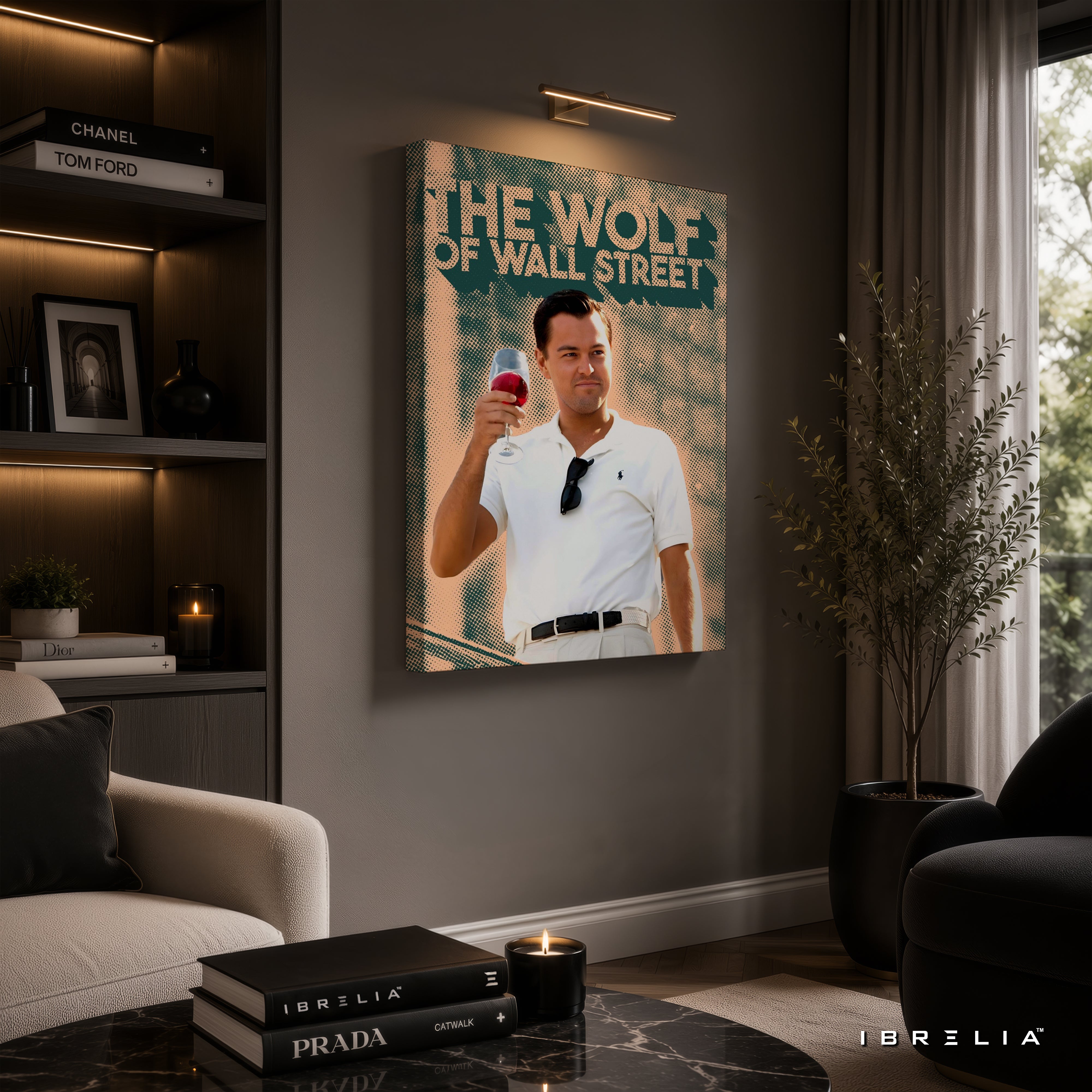 The Wolf of Wall Street Leonardo DiCaprio Premium Canvas Wall Art – Luxury Movie Inspired Wrapped Wall Decor | IBRELIA™