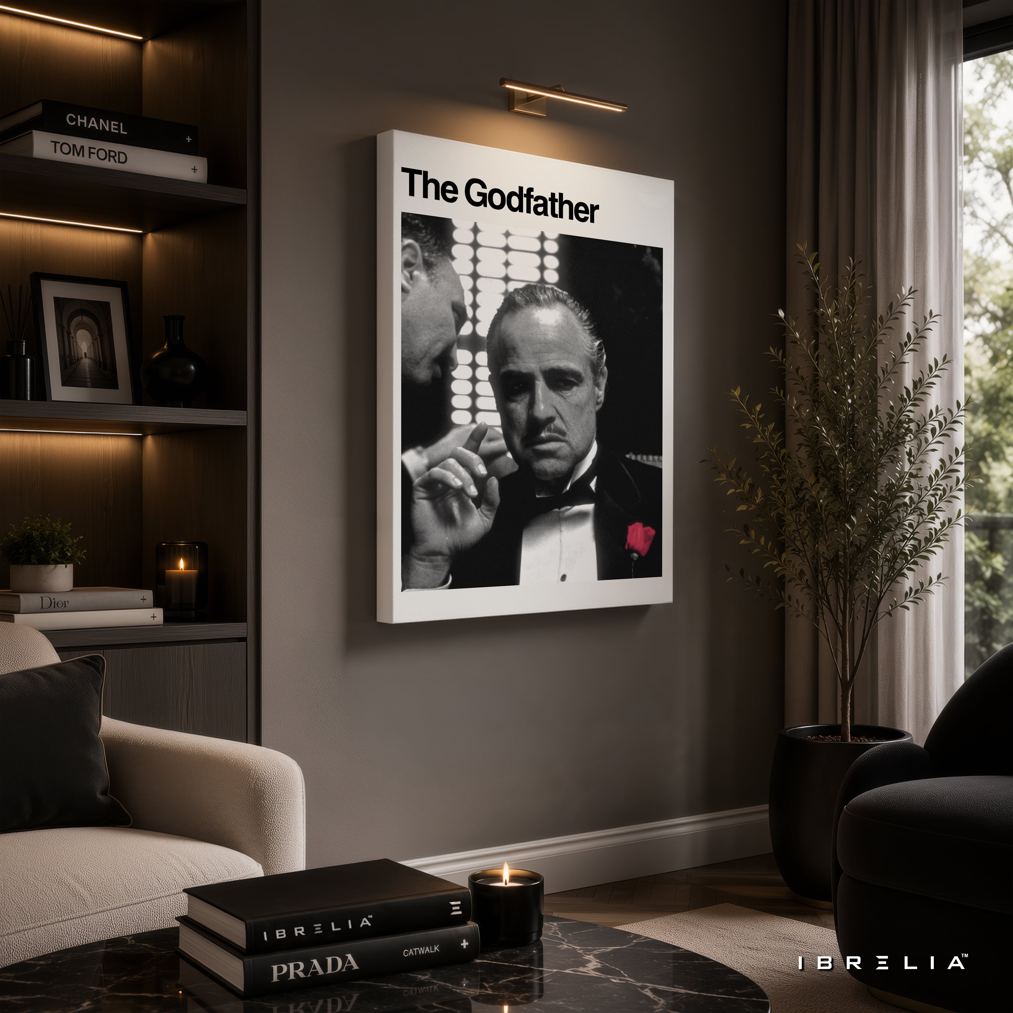 The Godfather Don Vito Corleone Wall Art – Classic Black & White Movie Poster | IBRELIA™