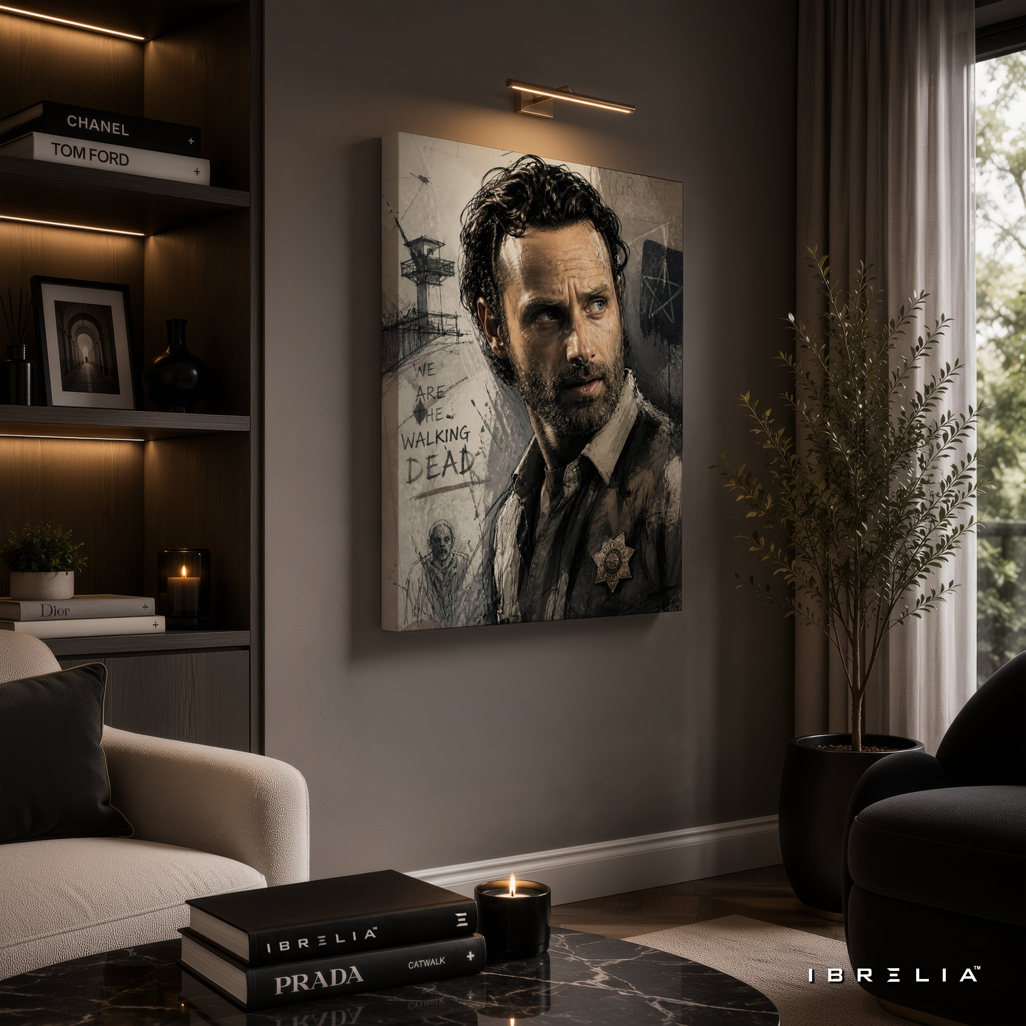 Rick Grimes Premium Wall Art – The Walking Dead 4K Wrapped MDF Frame | IBRELIA™