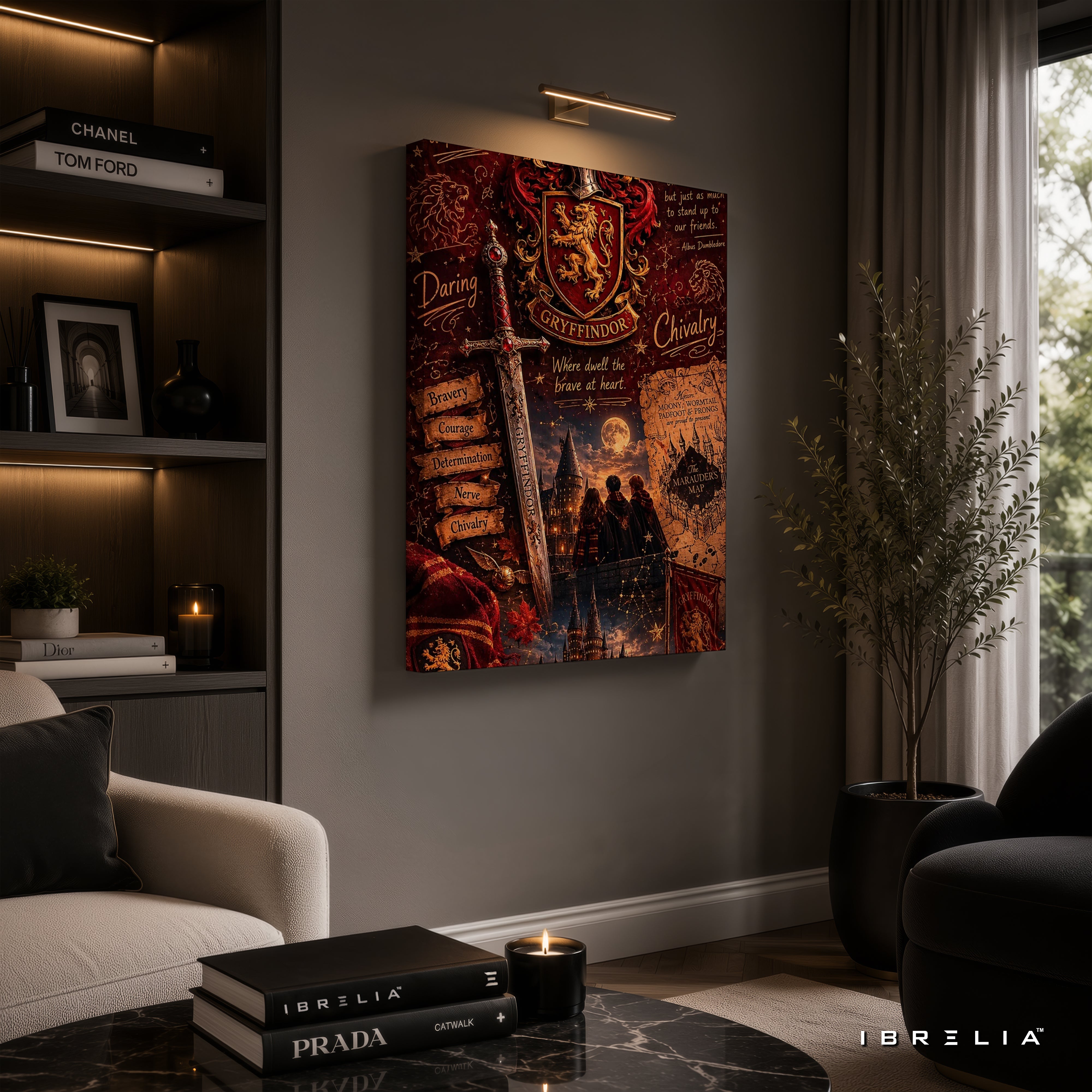 Harry Potter Gryffindor House Collage Wall Art – Premium Wrapped MDF Wall Decor | IBRELIA™