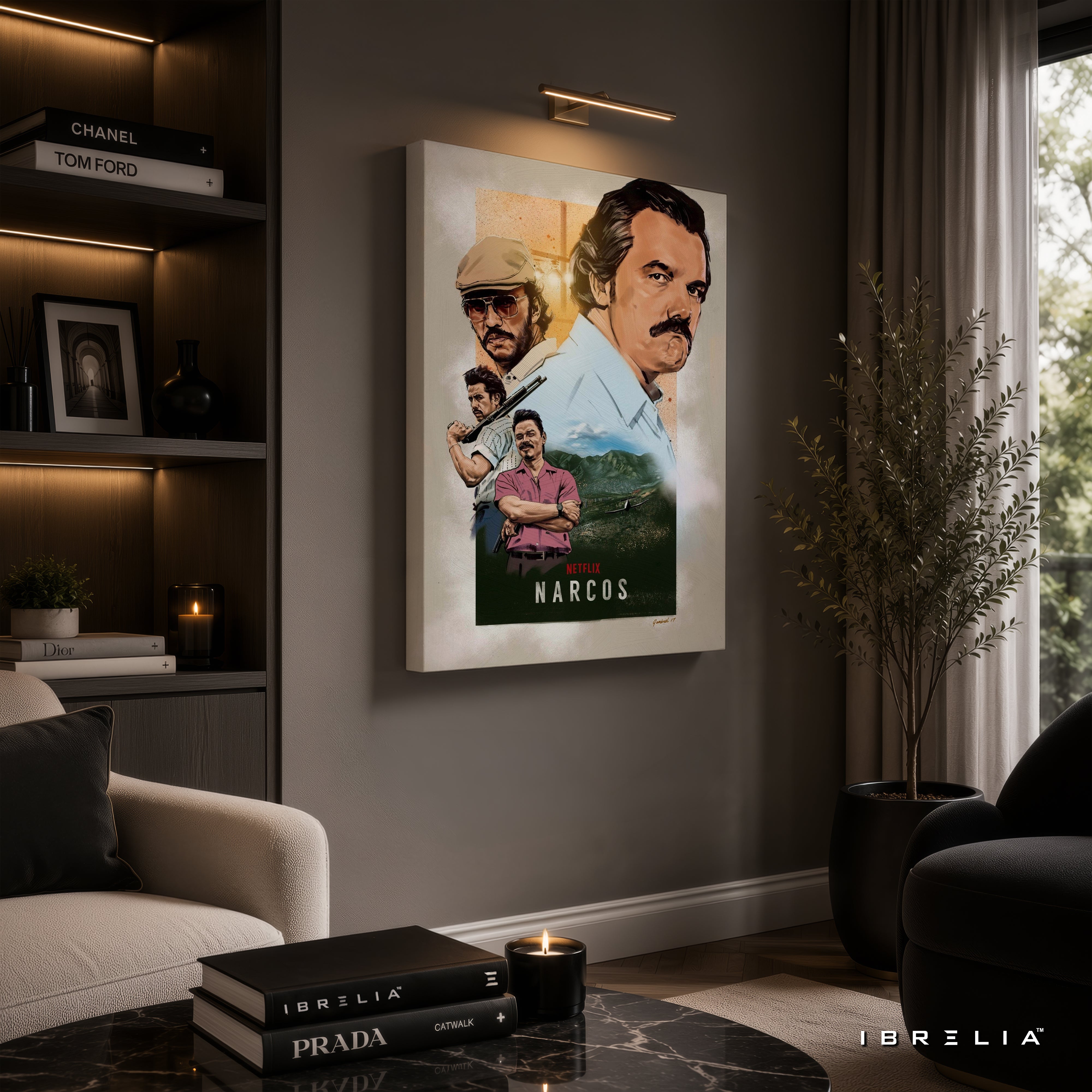 Narcos Pablo Escobar Premium Wall Art – Netflix Crime Series 4K Wrapped MDF Frame | IBRELIA™