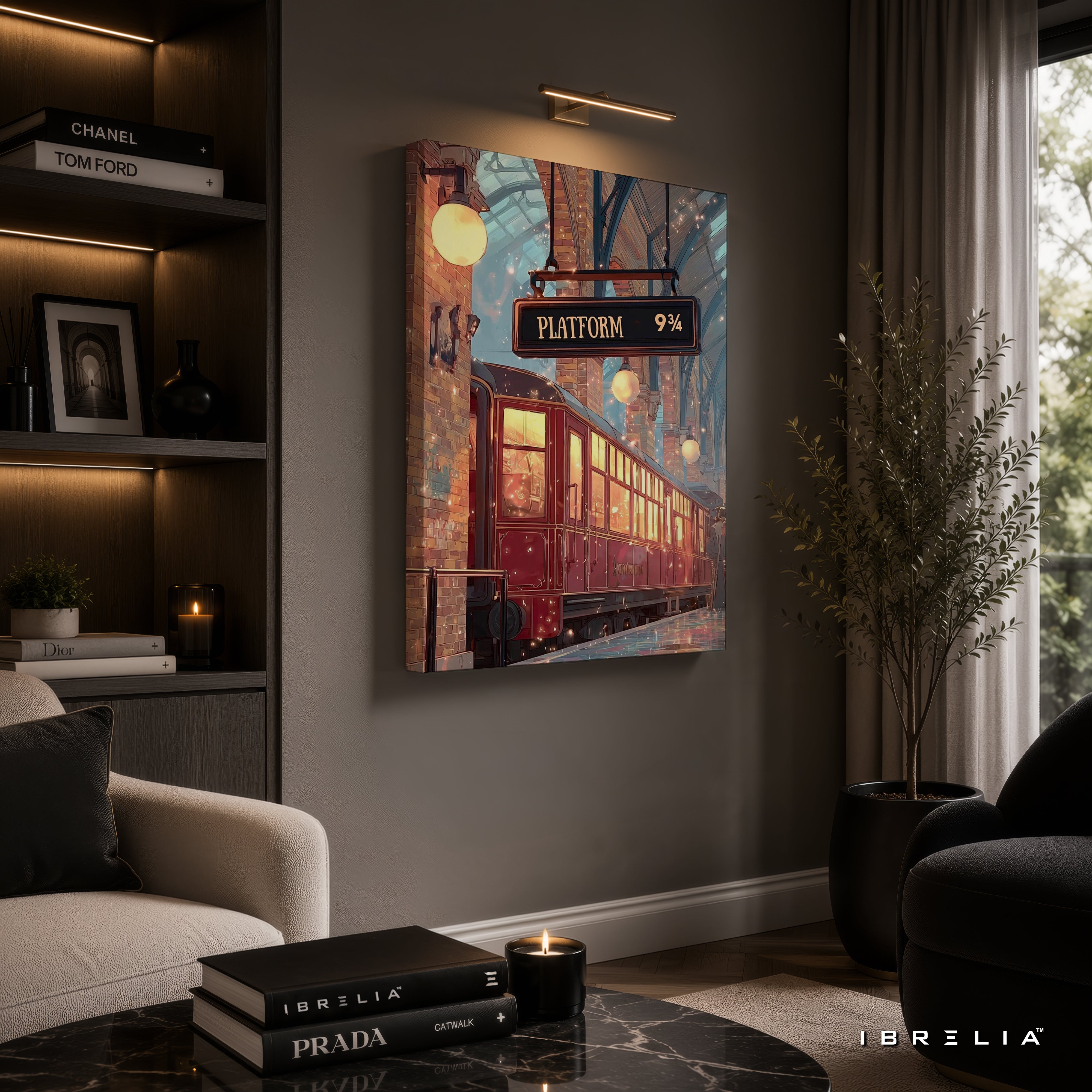 Harry Potter Platform 9¾ Wall Art – Hogwarts Express Premium Wrapped MDF Wall Decor | IBRELIA™