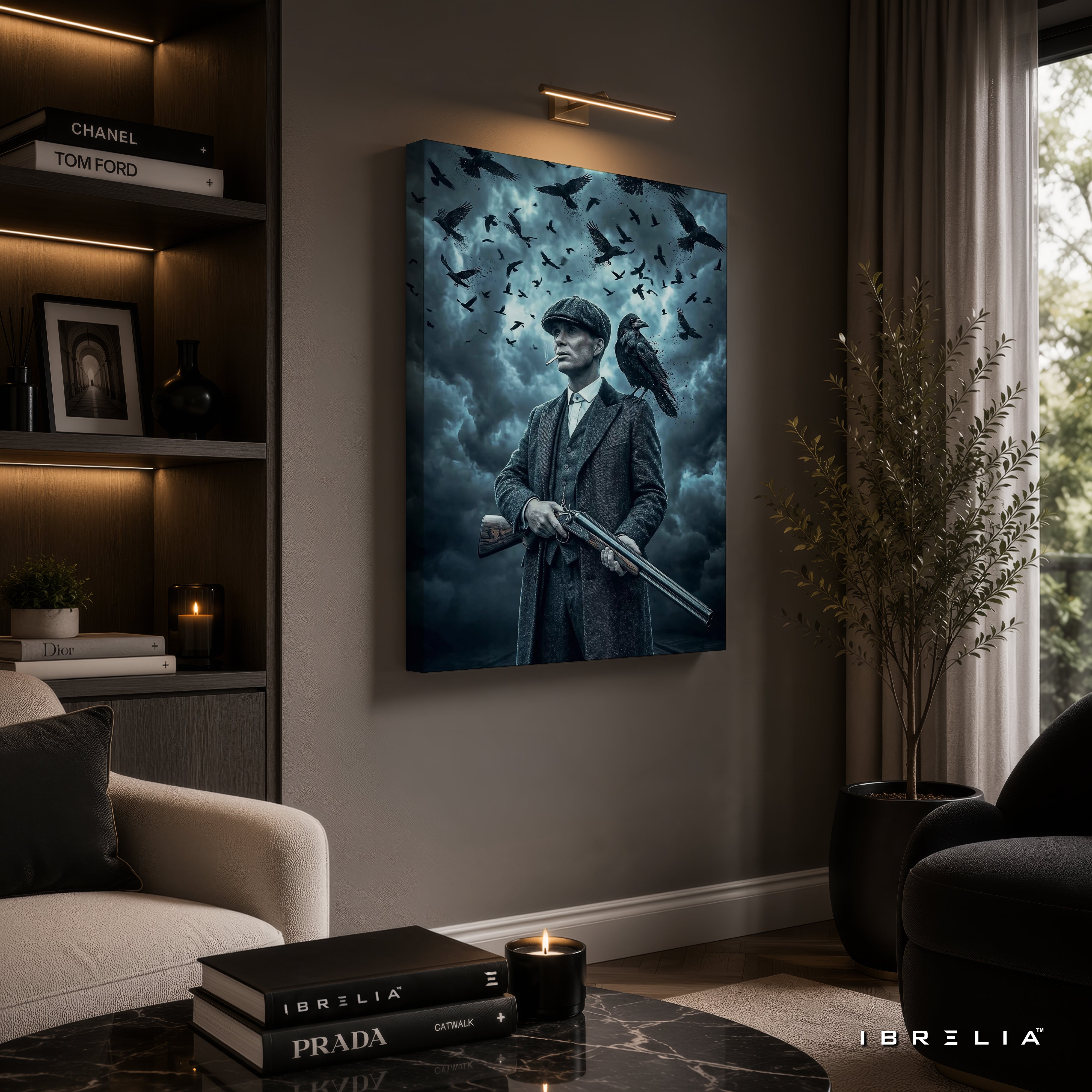 Thomas Shelby Raven Premium Wall Art – Peaky Blinders 4K Wrapped MDF Frame | IBRELIA™