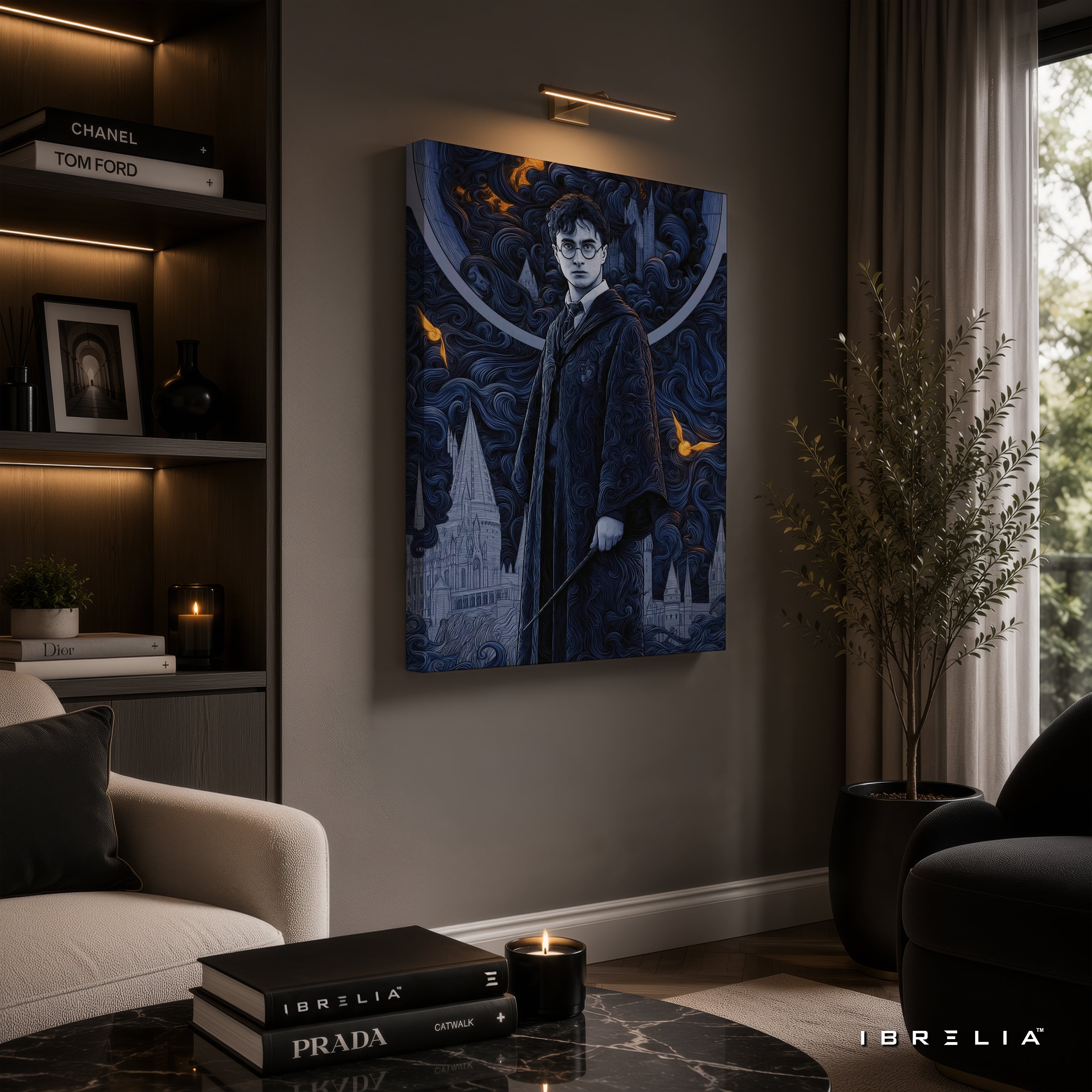 Harry Potter Wall Art – Young Wizard at Hogwarts Premium Wrapped MDF Wall Decor | IBRELIA™
