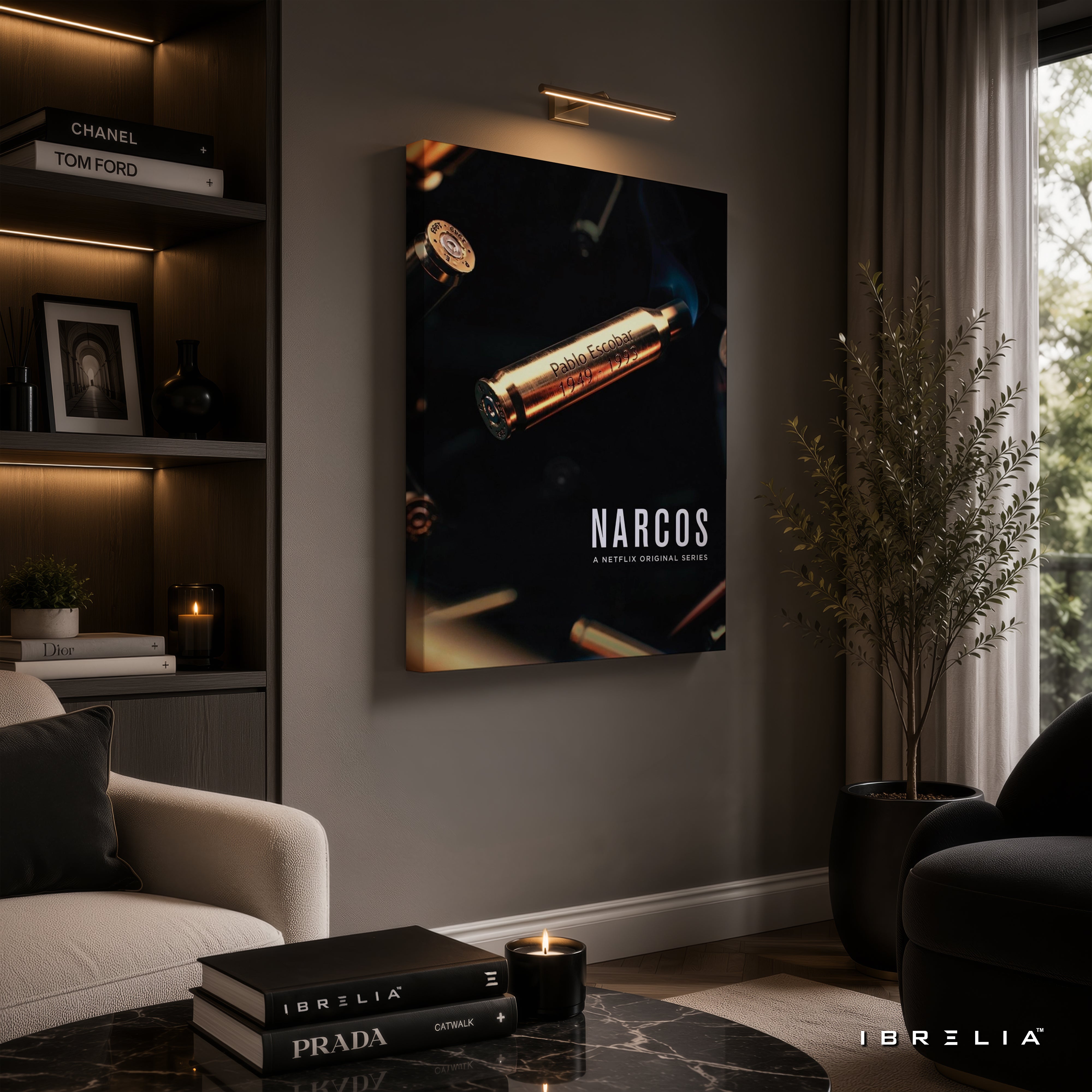 Narcos Pablo Escobar Bullet Premium Wall Art – Netflix Crime Series 4K Wrapped MDF Frame | IBRELIA™