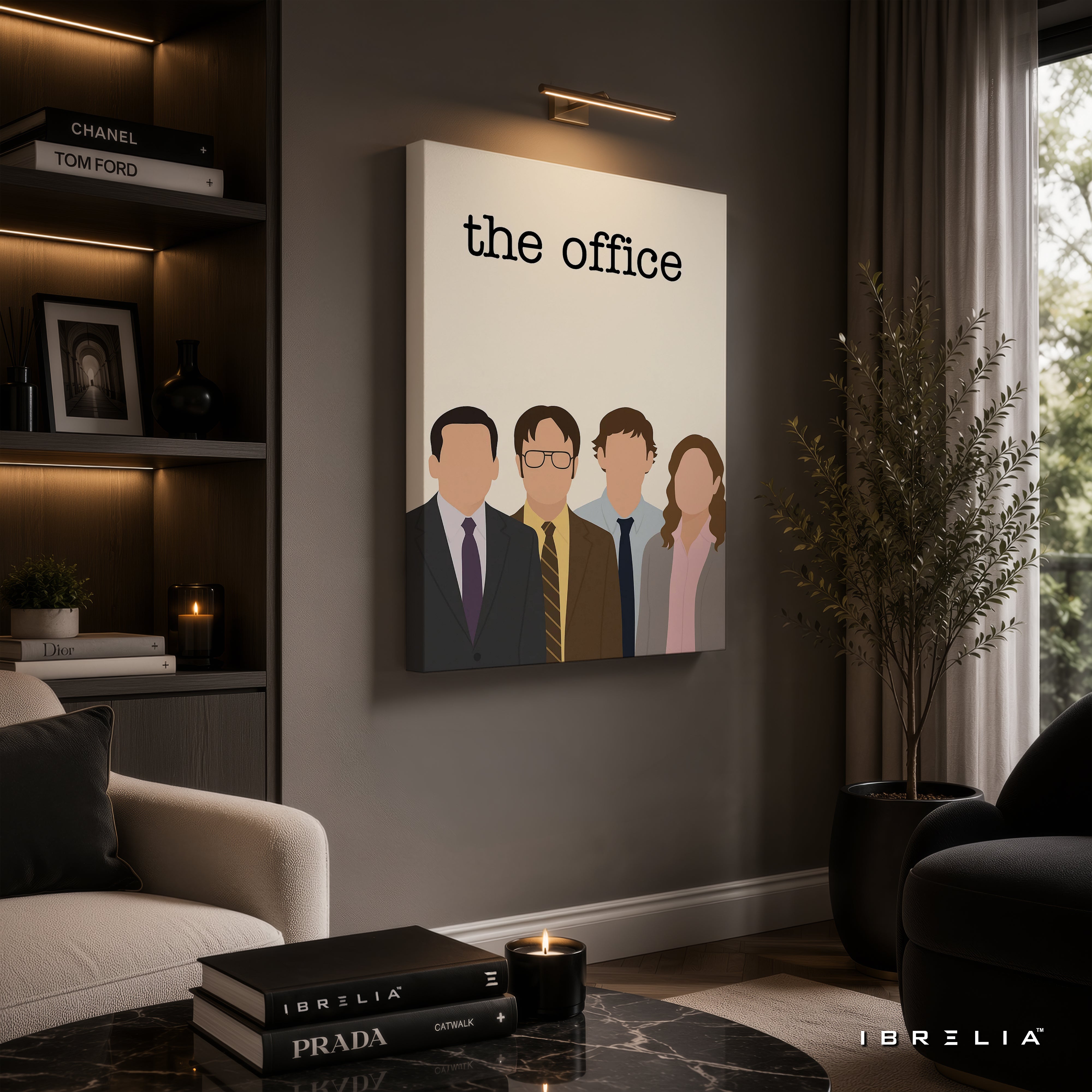 The Office Minimalist Character Wall Art – Modern TV Series Fan Art 4K Wrapped MDF Frame | IBRELIA™