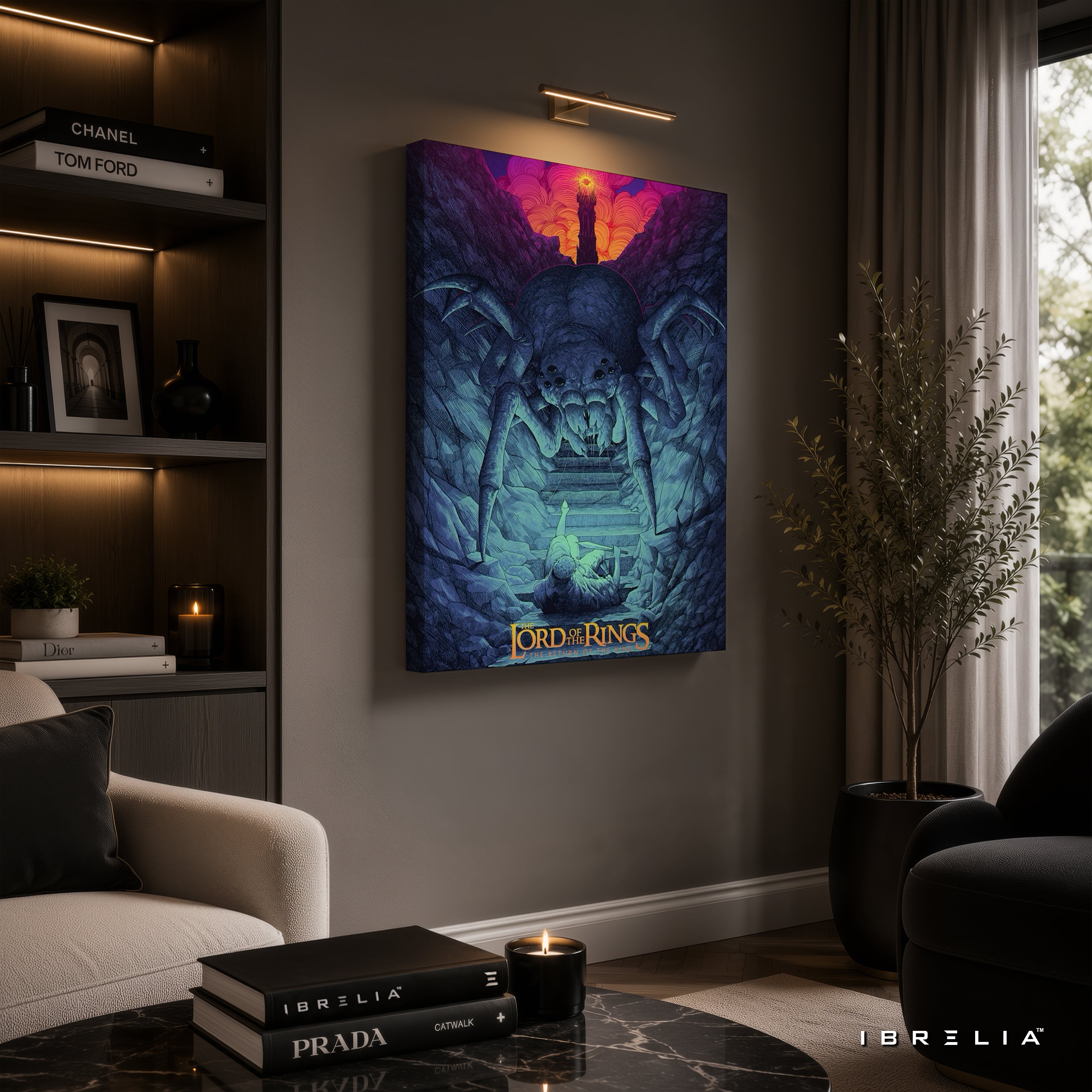 The Lord of the Rings: Shelob Premium Canvas Wall Art – Return of the King Fantasy Movie Artwork | Middle-earth Decor | IBRELIA™