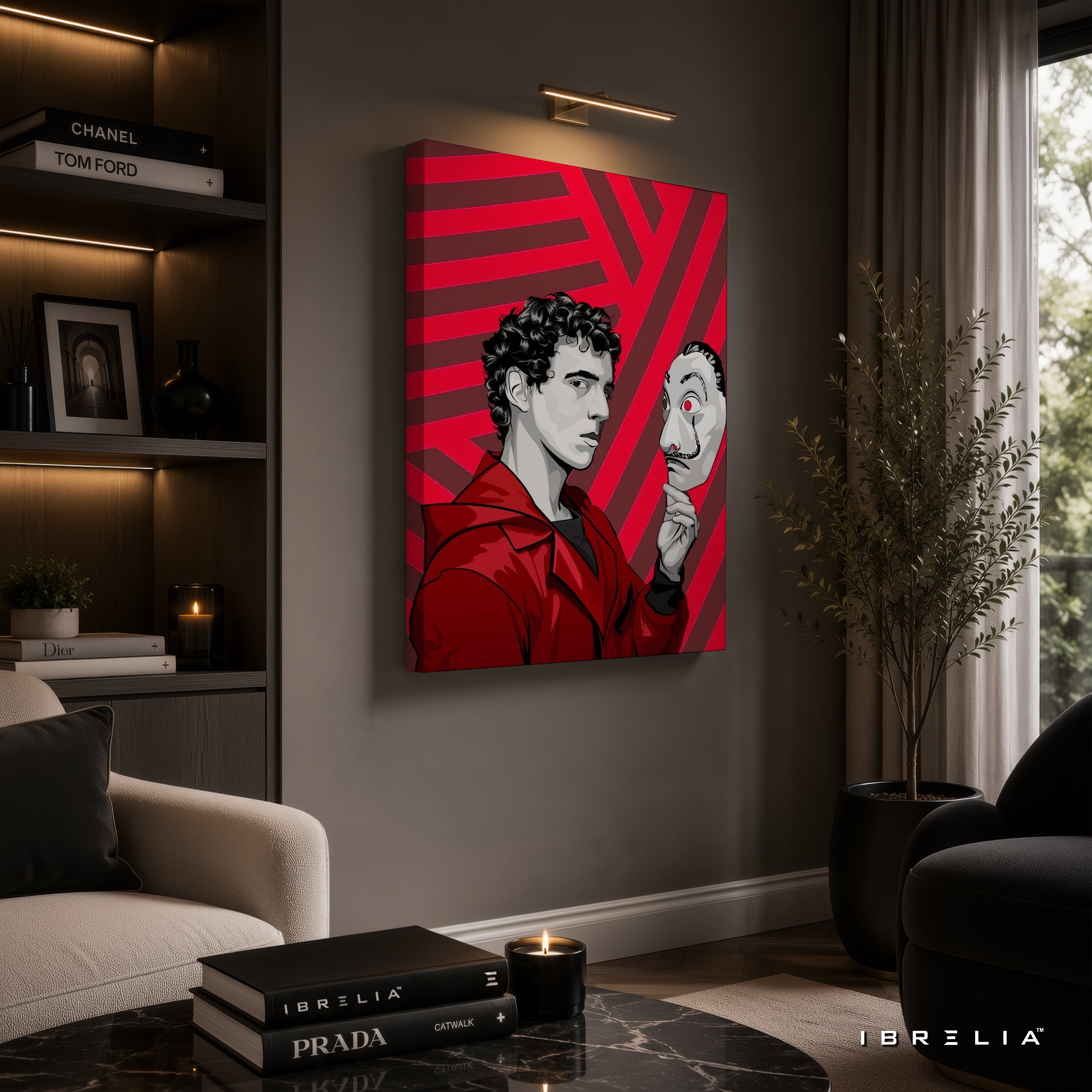 Rio & Dali Mask Premium Wall Art – Money Heist La Casa de Papel 4K Wrapped MDF Frame | IBRELIA™