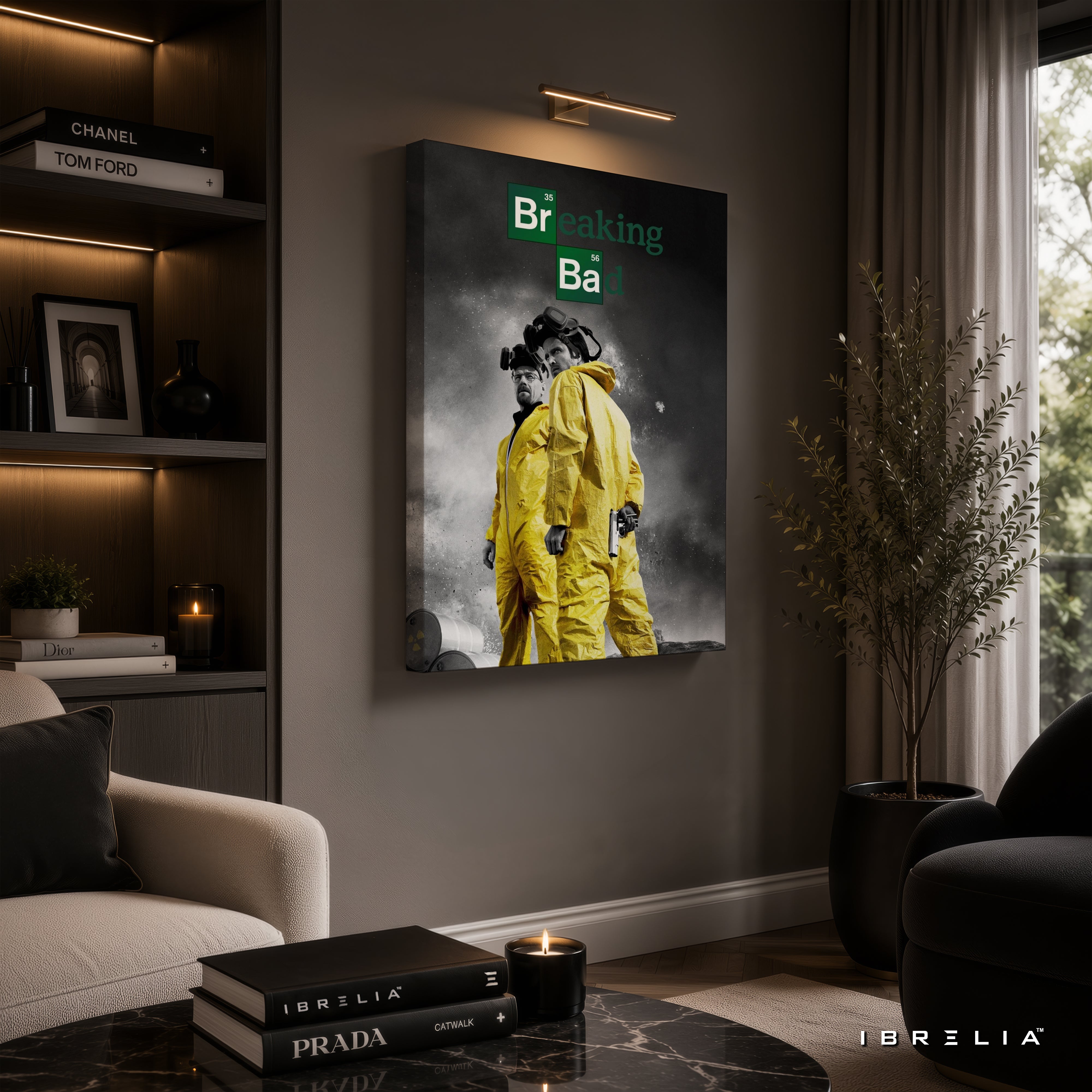 Breaking Bad Walter White & Jesse Pinkman Canvas Wall Art – Breaking Bad TV Series Canvas Print | Heisenberg Pop Culture Wall Decor | IBRELIA™