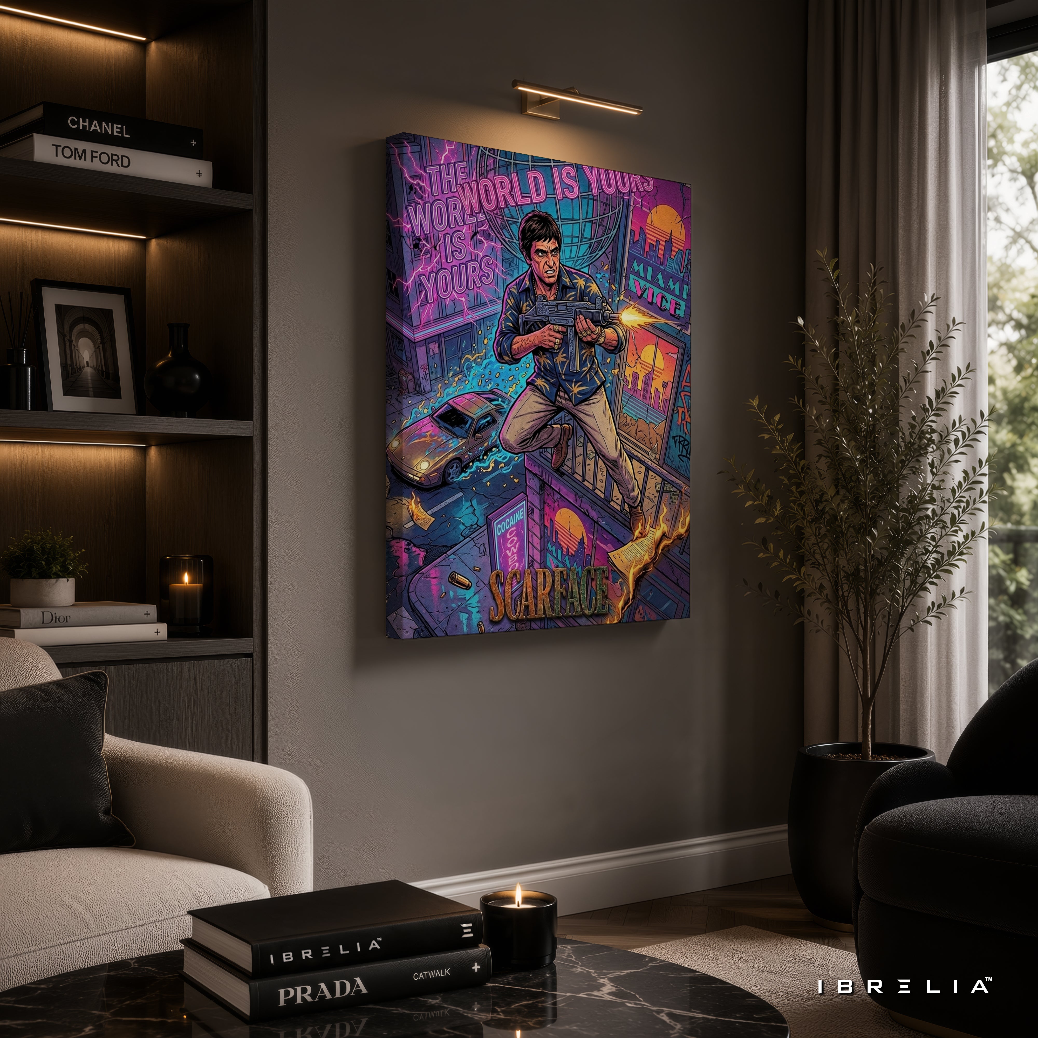 Scarface Movie Wall Art – Tony Montana "The World Is Yours" Action Premium Wrapped MDF Wall Decor | IBRELIA™ (Copy)
