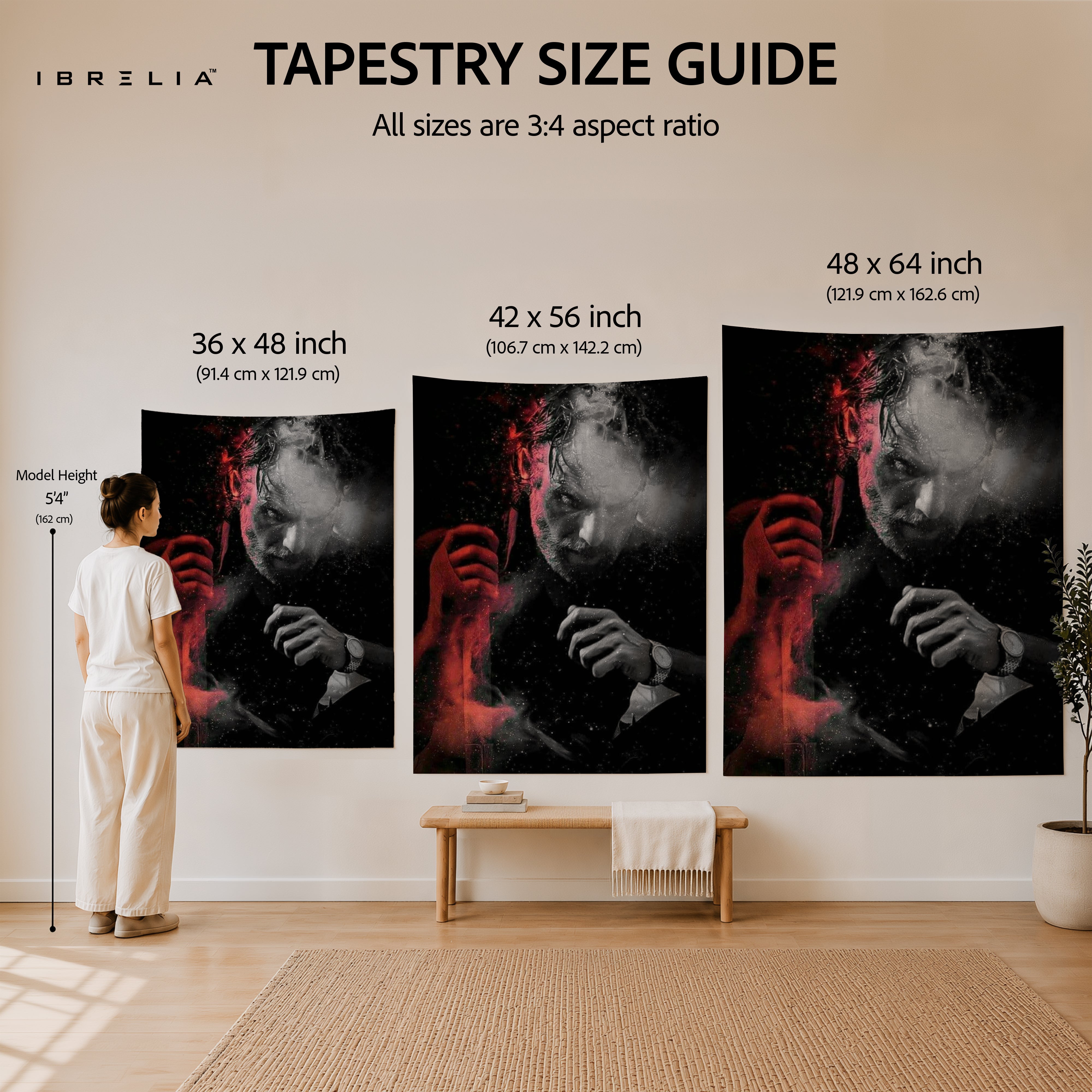 Rick Grimes Smoke Portrait The Walking Dead Wall Tapestry | Premium Heavyweight Jute Fabric Wall Hanging