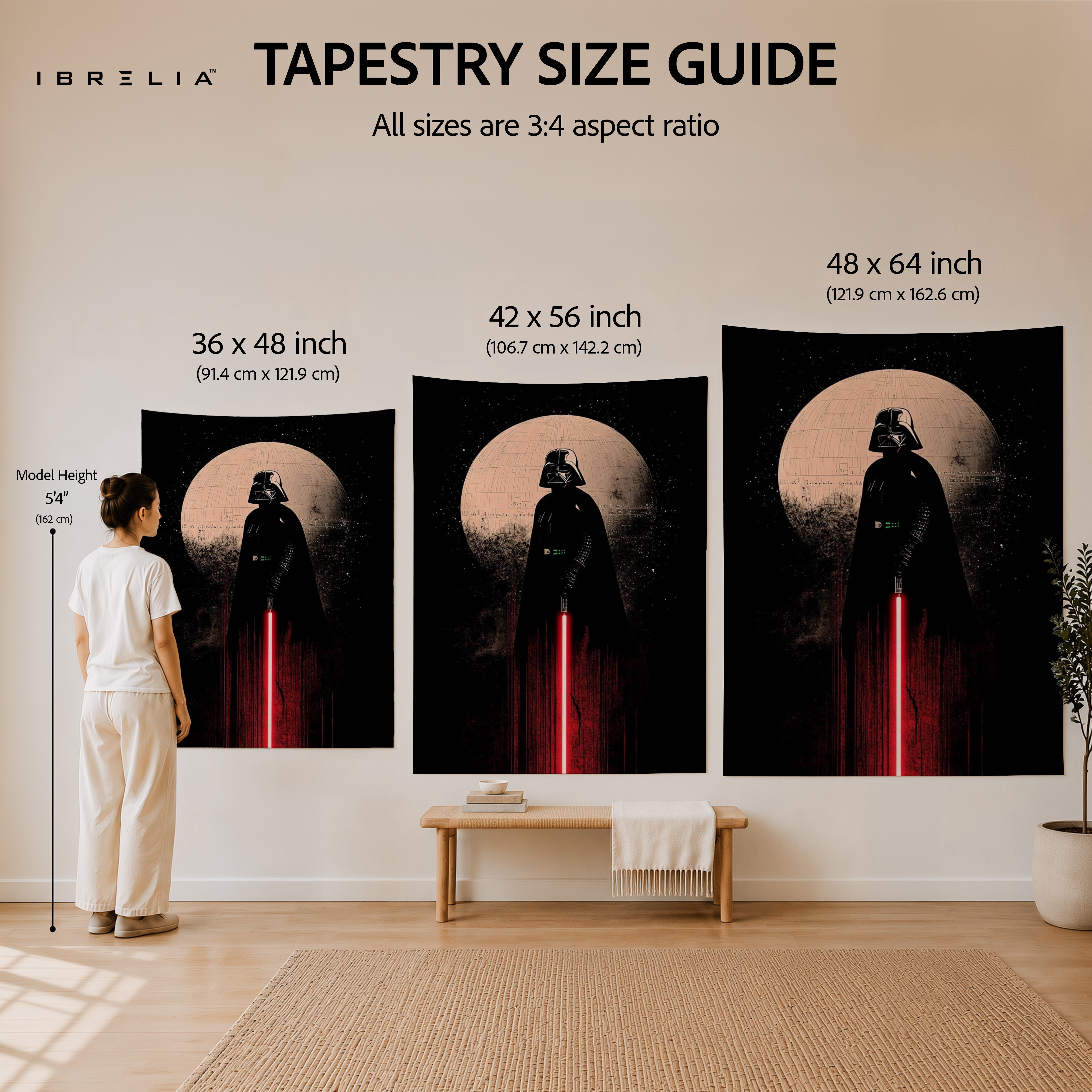Darth Vader Death Star Wall Tapestry – Star Wars Sith Lord Sci-Fi Wall Hanging