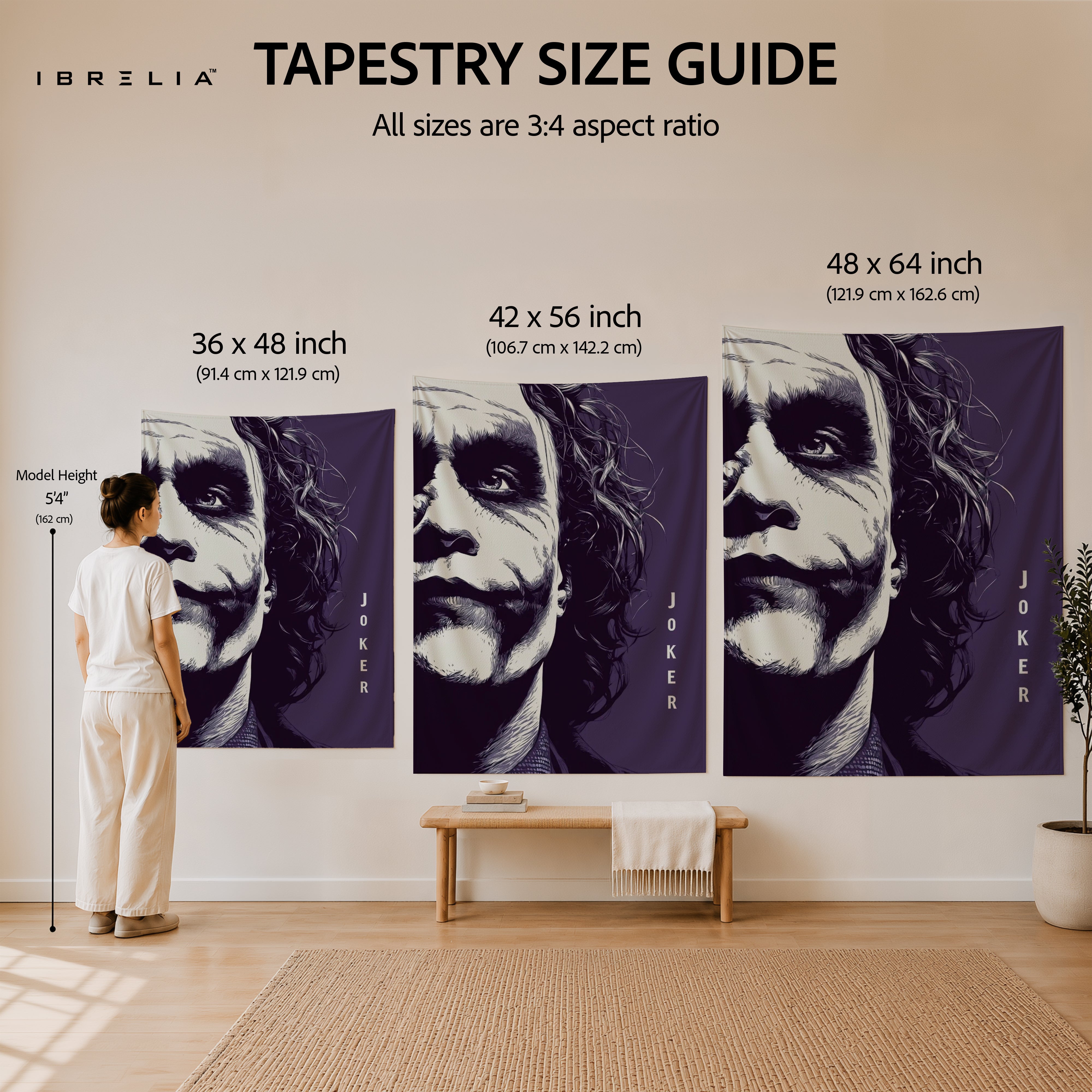 The Dark Knight Joker Portrait Wall Tapestry – Premium Movie Wall Hanging & Home Decor in Pakistan