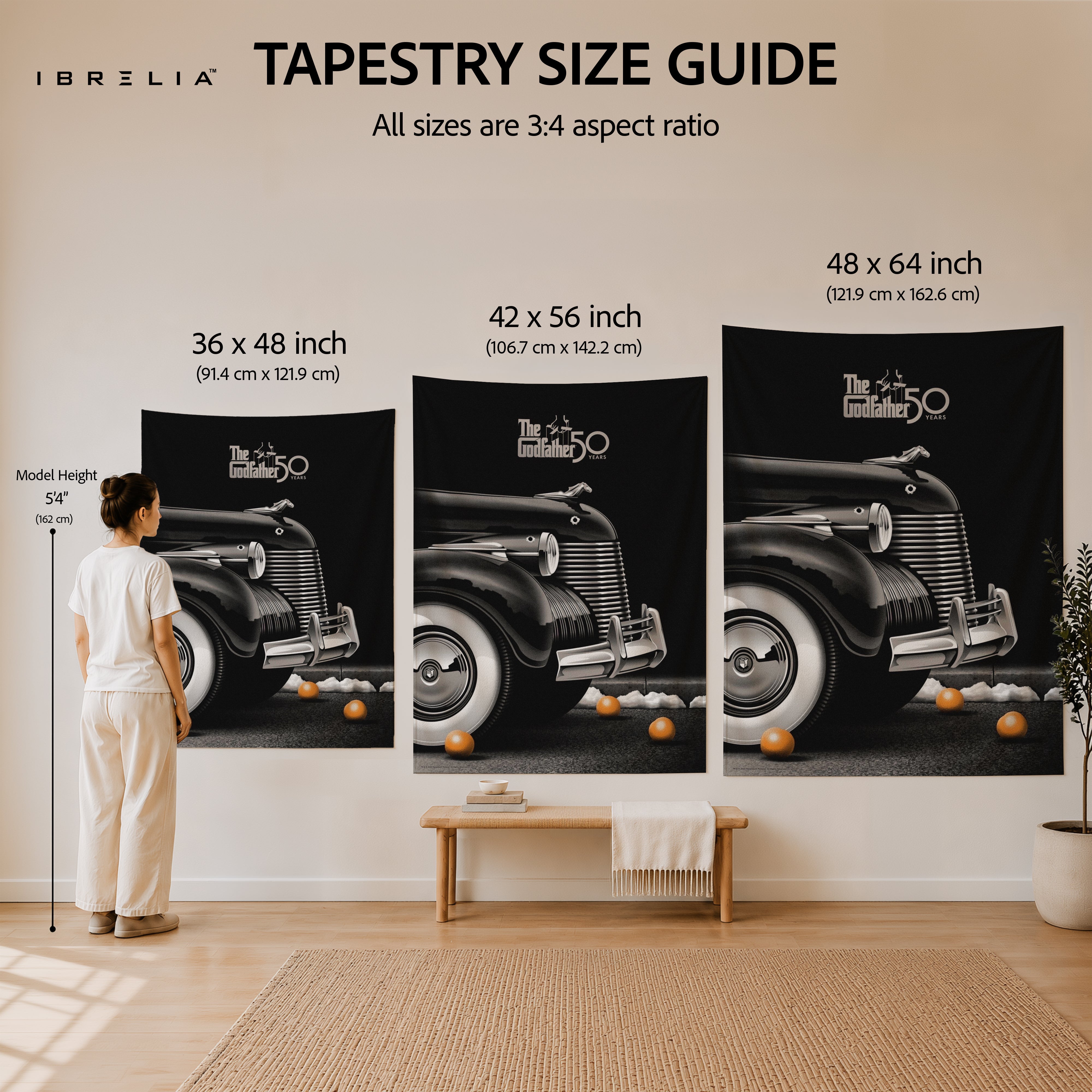 The Godfather 50th Anniversary Vintage Car Wall Tapestry – Premium Movie Wall Hanging & Home Decor in Pakistan