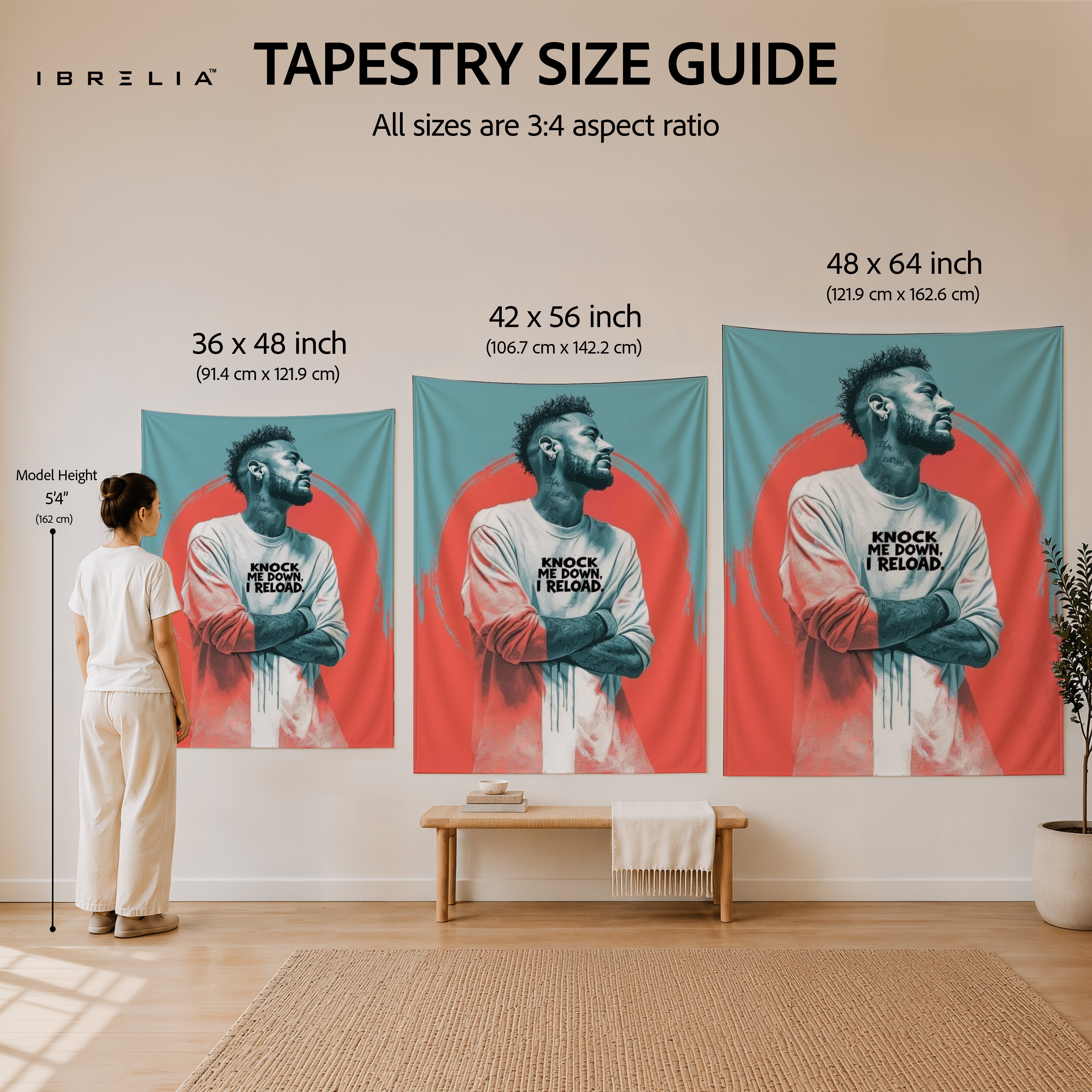Neymar Knock Me Down Reload Wall Tapestry | Premium Heavyweight Jute Fabric Wall Hanging