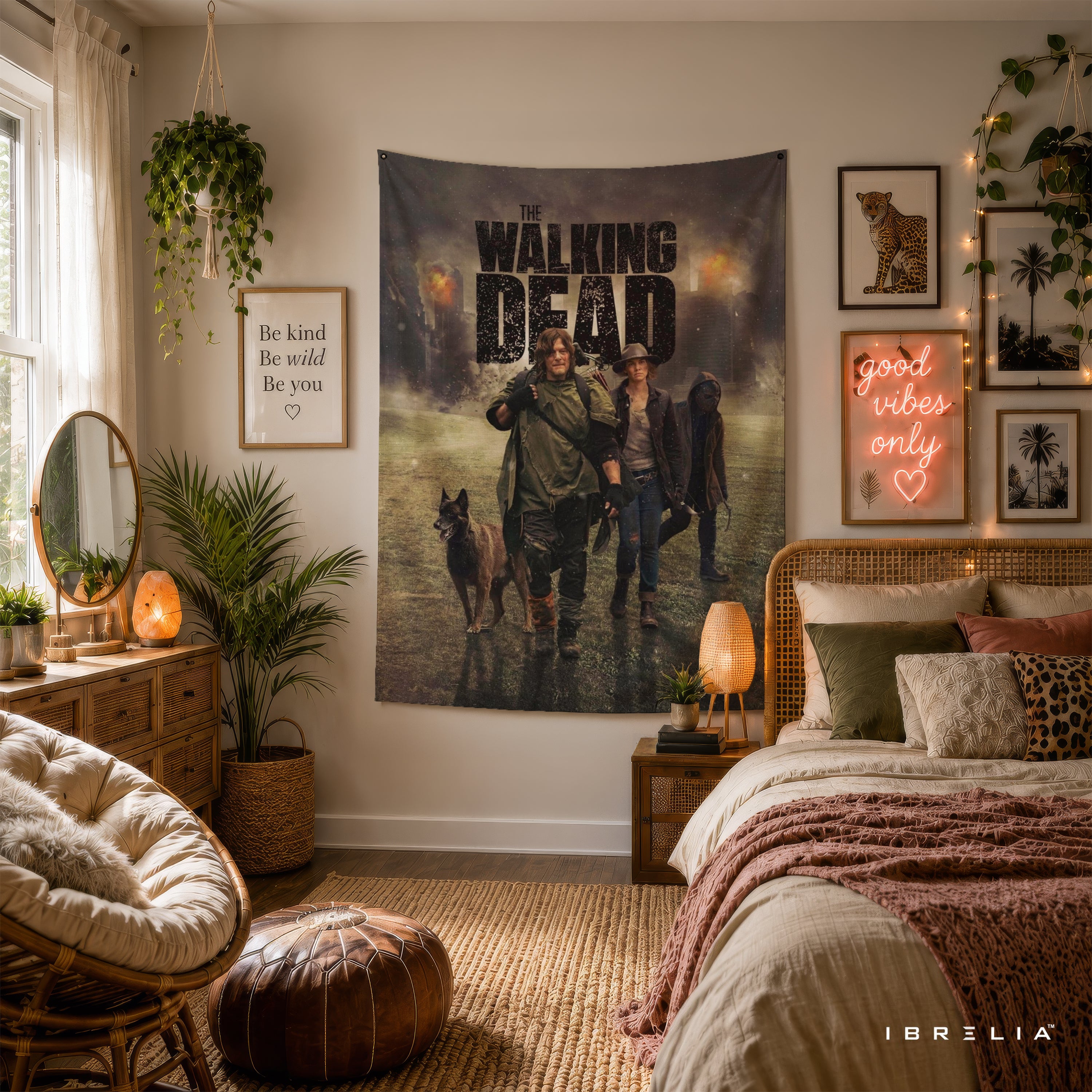 The Walking Dead Survivor Poster Wall Tapestry | Premium Heavyweight Jute Fabric Wall Hanging